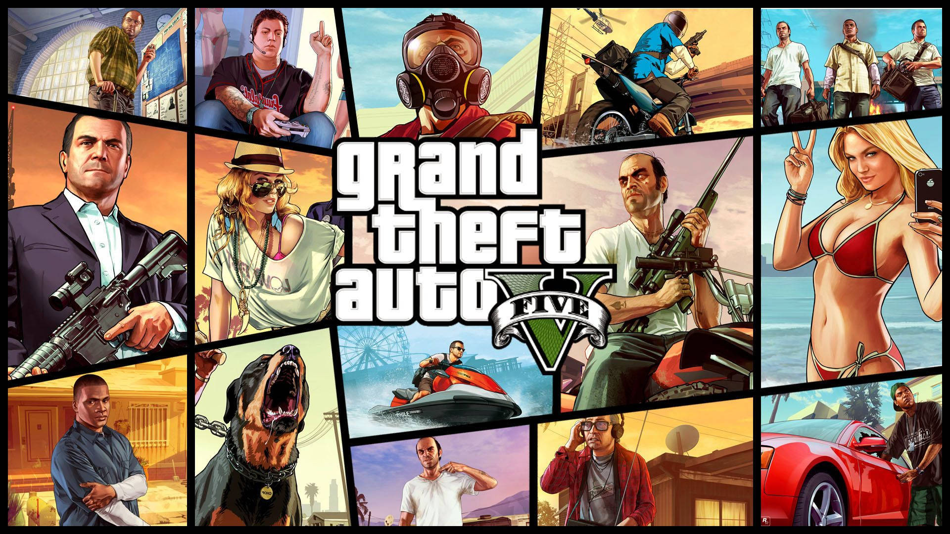 1080p GTA 5 游戏海报 壁纸