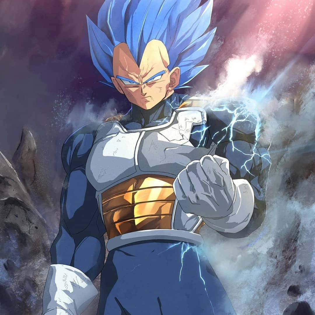 龙珠 1080x1080 贝吉塔蓝色数字艺术 壁纸