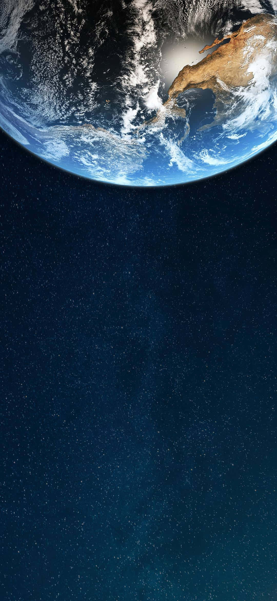 1080x2340 4K 地球半影太空背景 壁纸