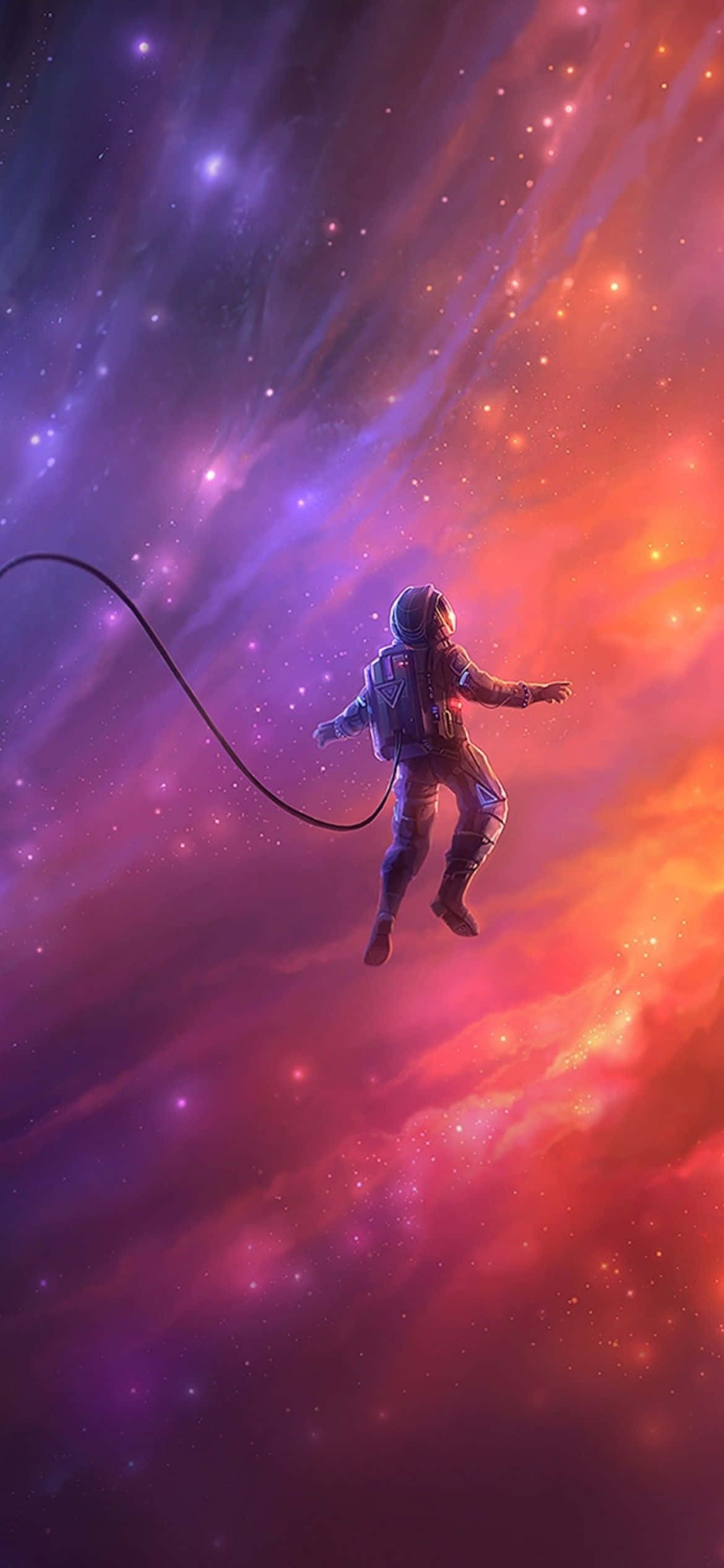 1170x2532 宇航员外太空 壁纸