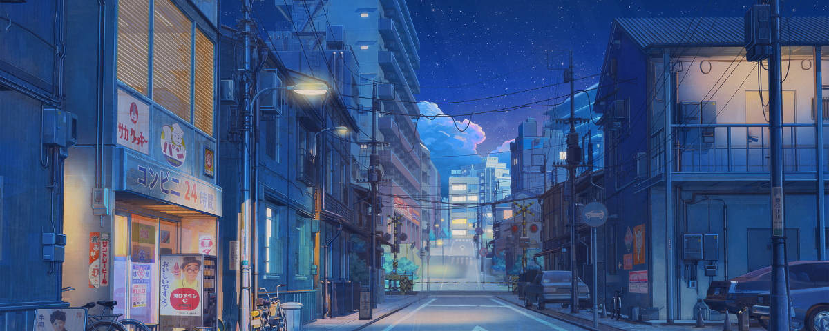 1200x480 动漫街上的店铺