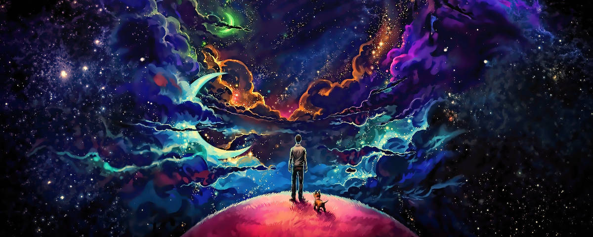 1200x480 迷幻云银河 壁纸