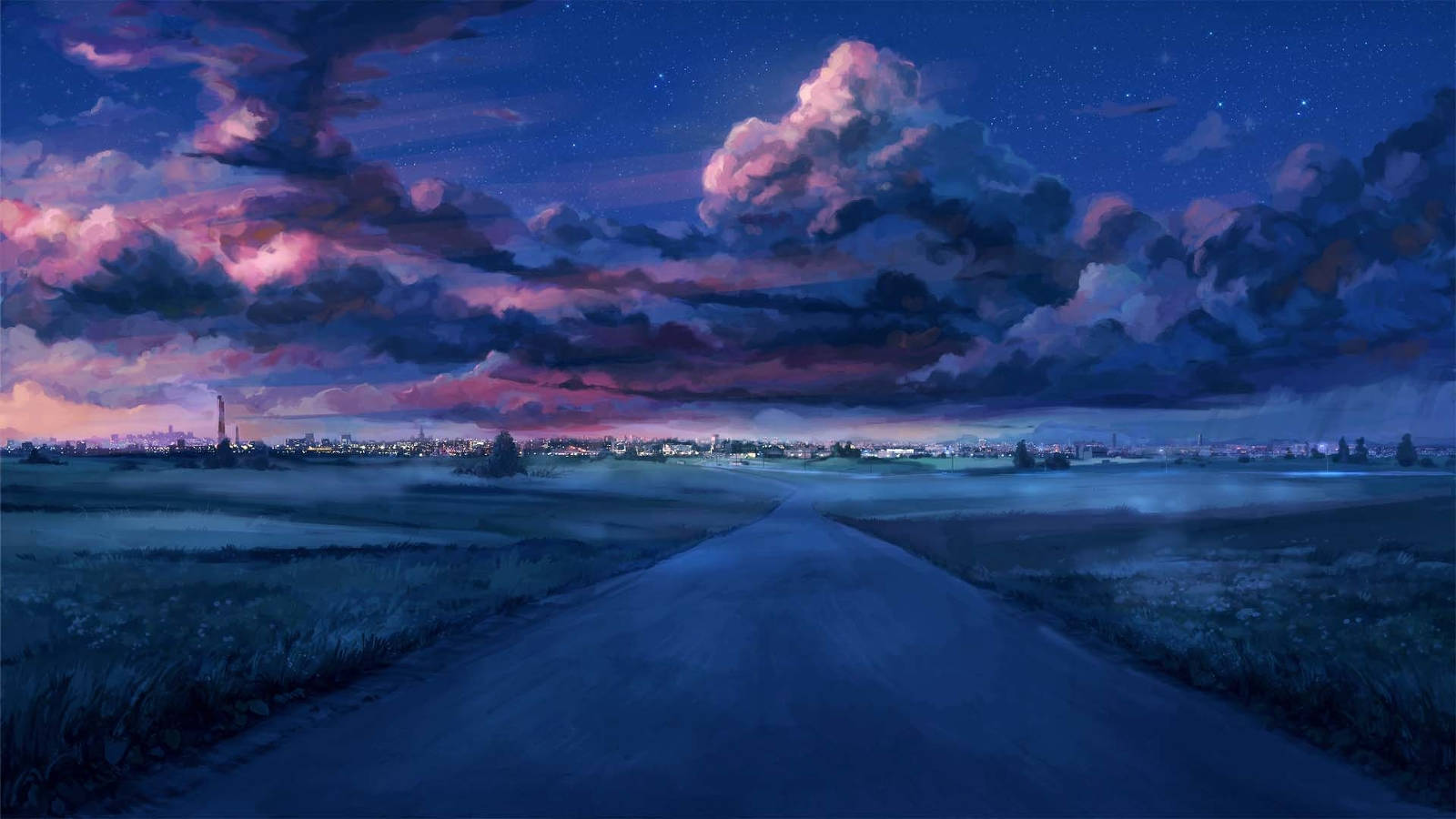 插画公路全高清1600x900 壁纸