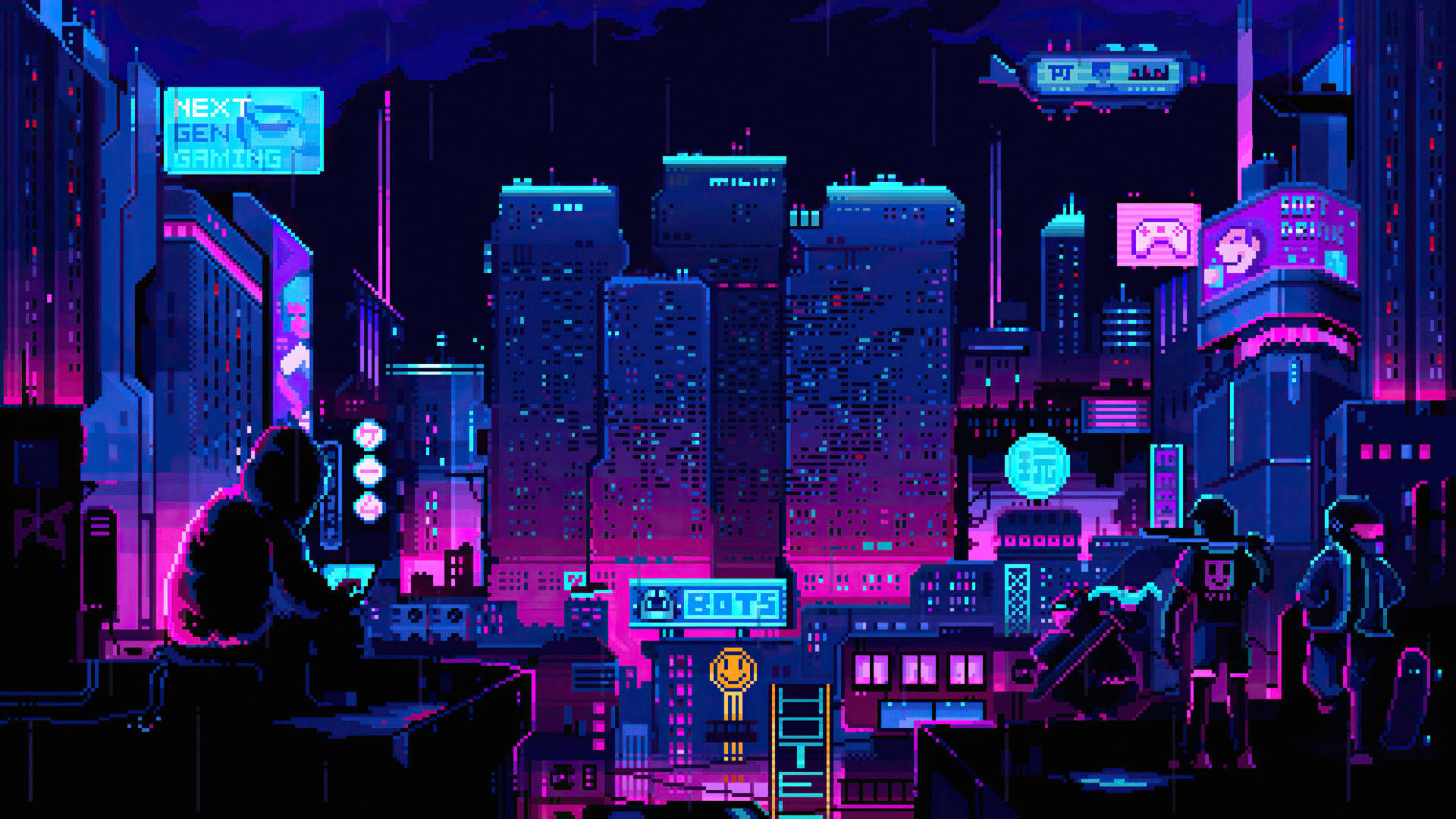 1920 X 1080 游戏赛博朋克城市 壁纸