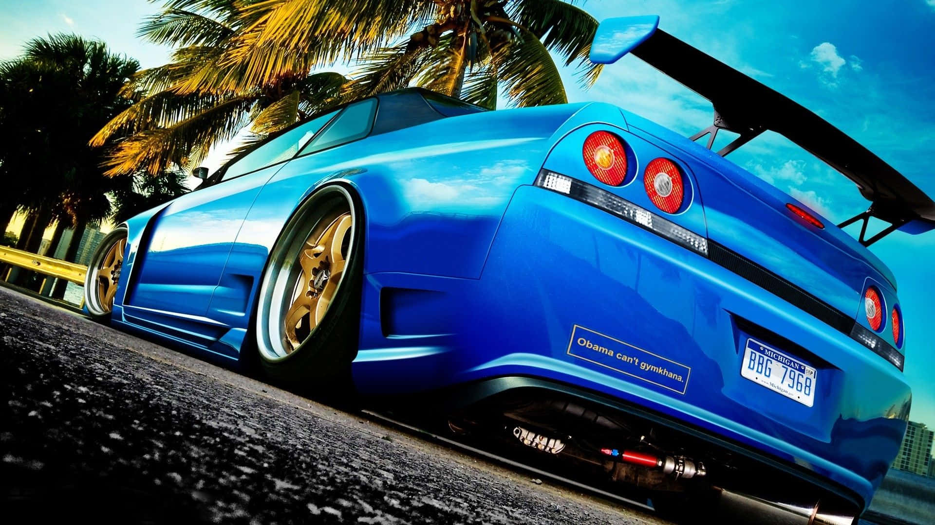 1920x1080 HD 日产Skyline汽车 壁纸