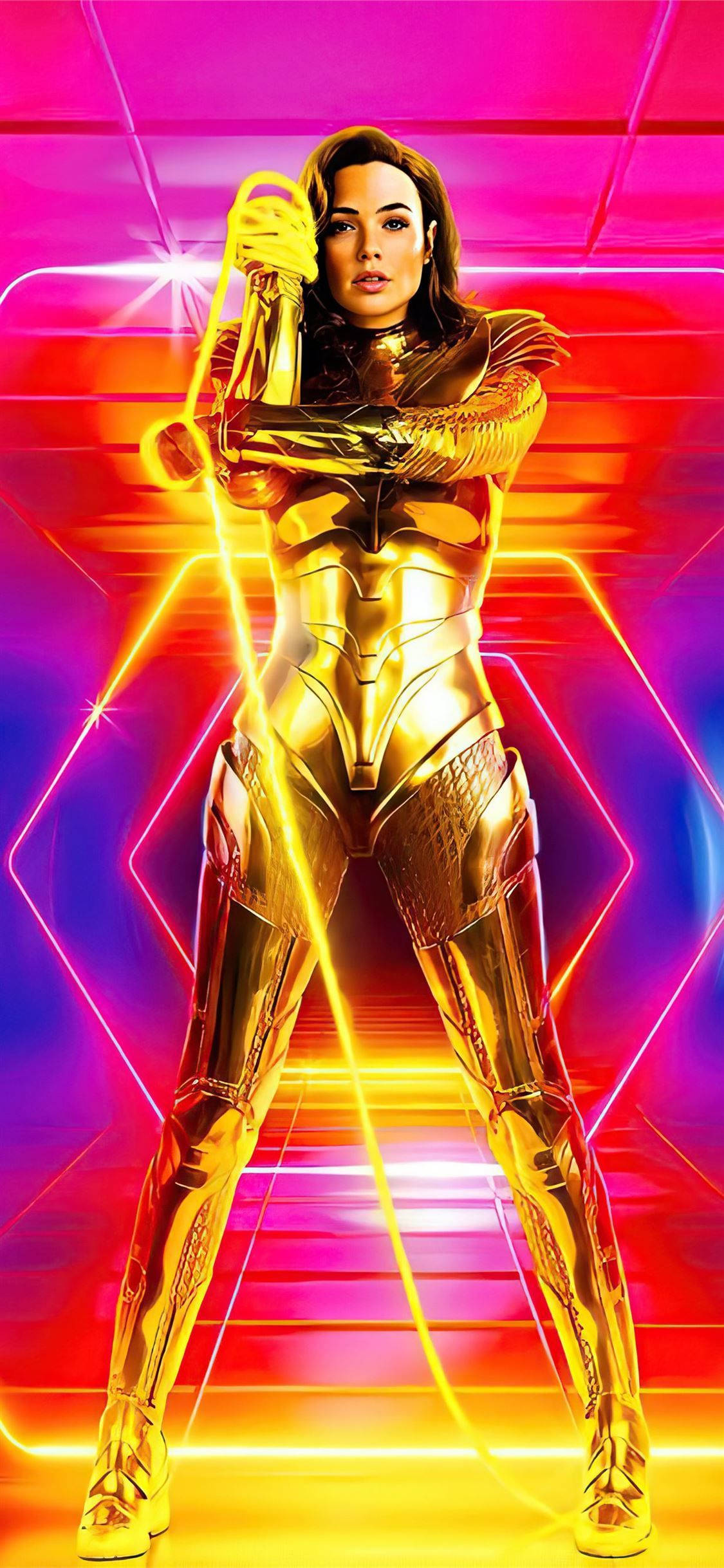 神奇女侠 1984 复古金色铠甲 壁纸