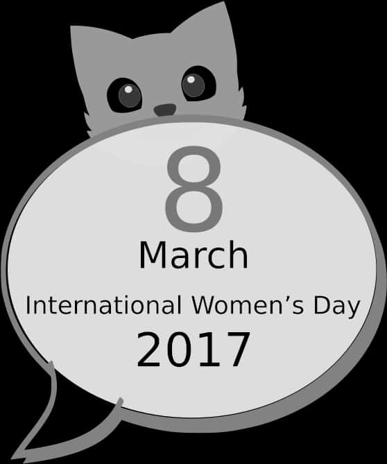 2017年国际妇女节猫咪图形 壁纸