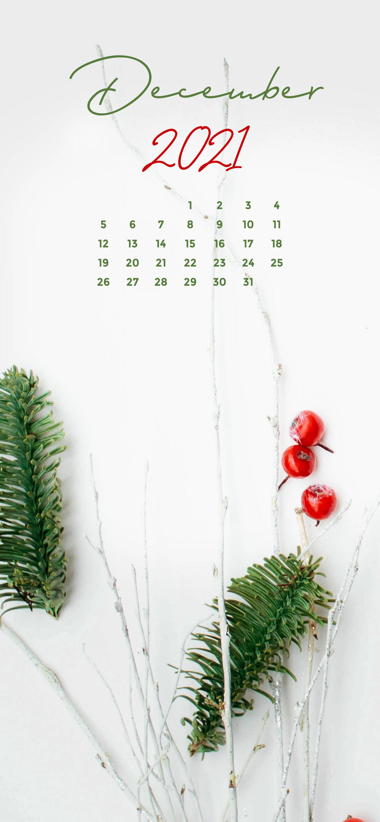 2021年12月简约日历 壁纸
