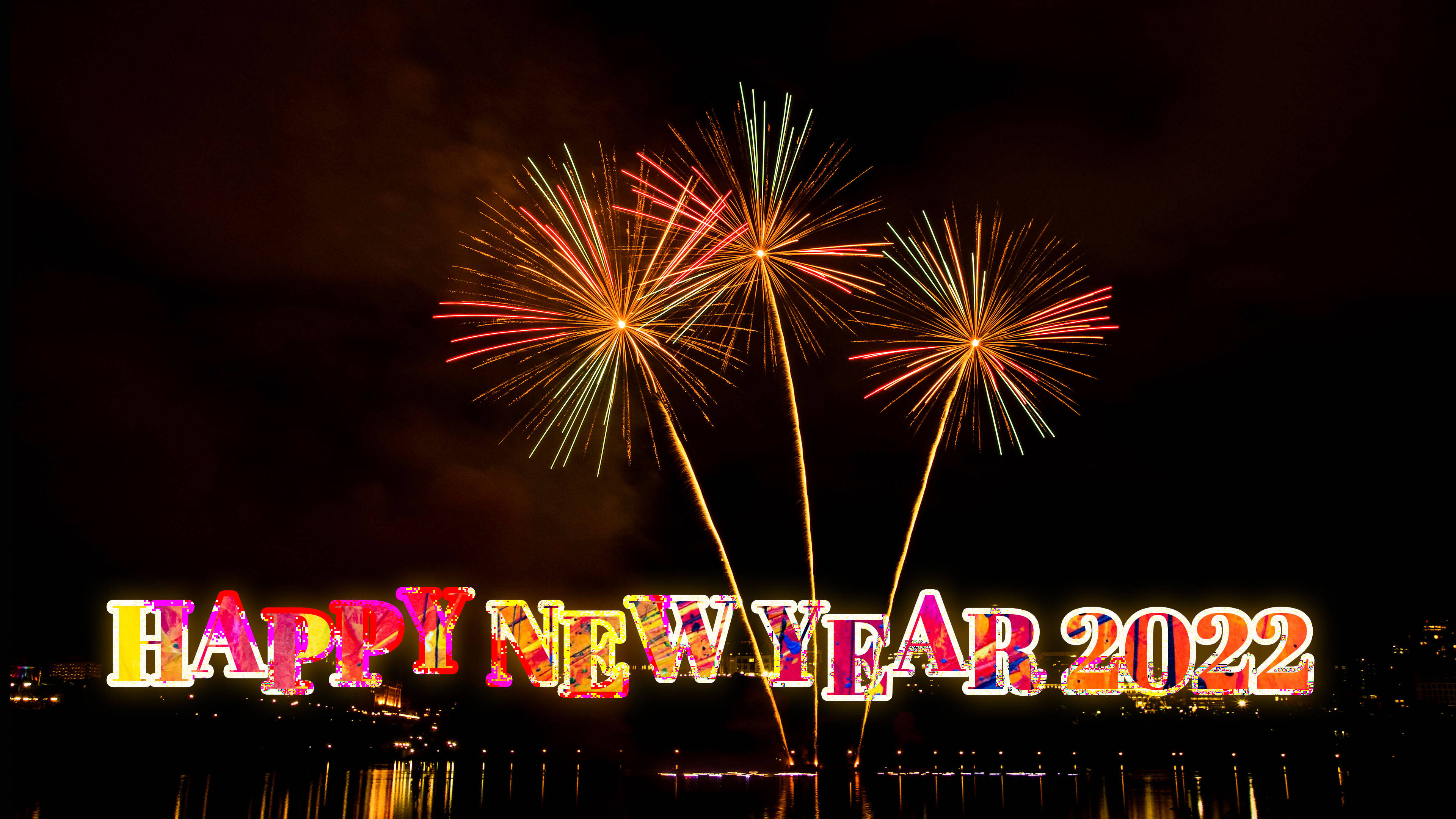 以节日烟花敲响2022 壁纸
