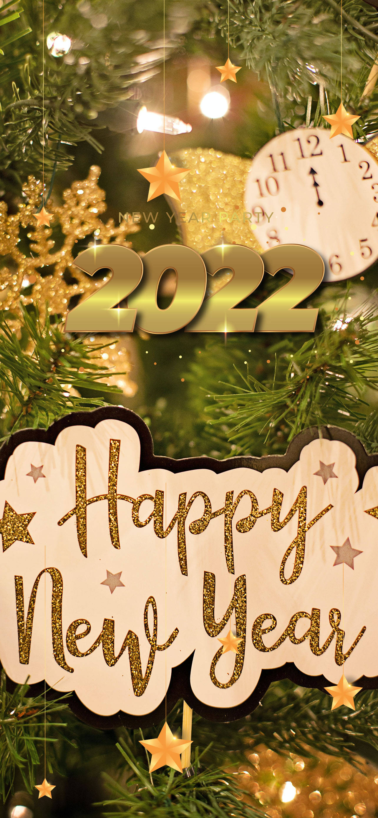 用壮观的烟花迎接2022年新年快乐 壁纸