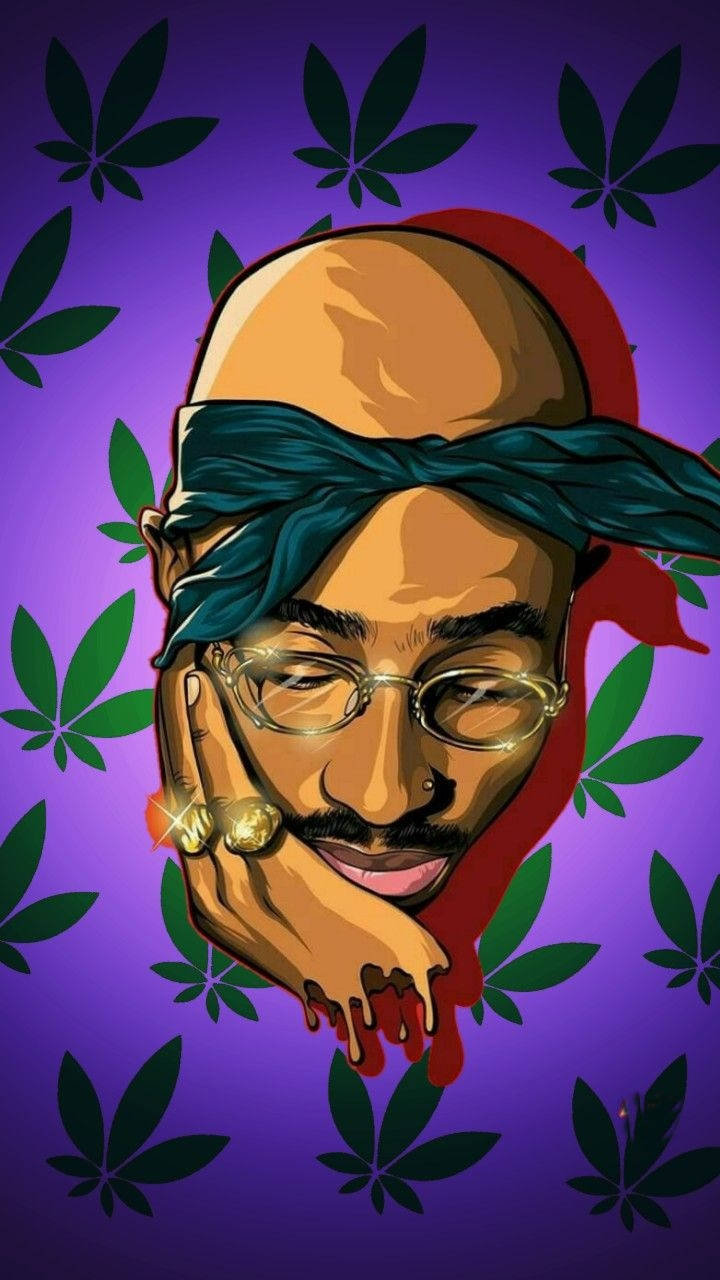 酷炫2Pac iPhone屏保 壁纸