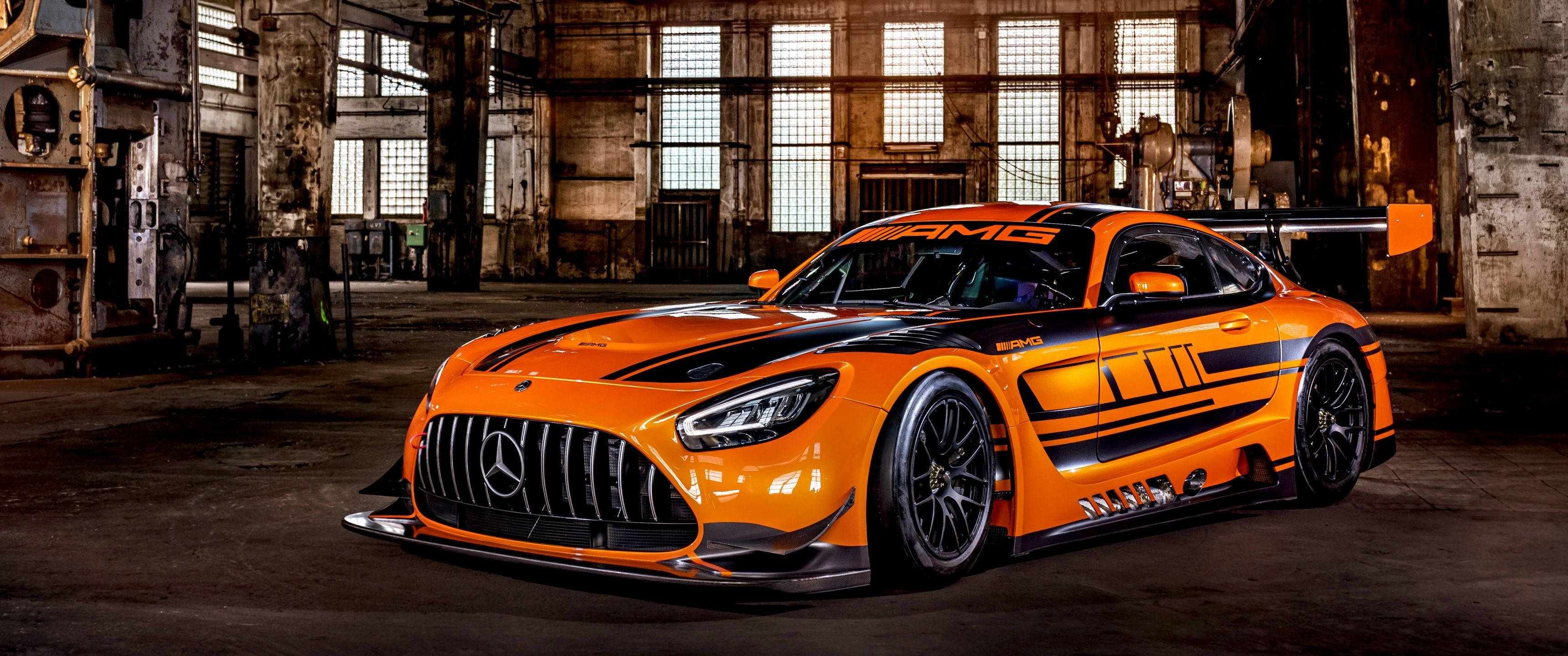 3440x1440 梅赛德斯-AMG GT3 跑车 壁纸