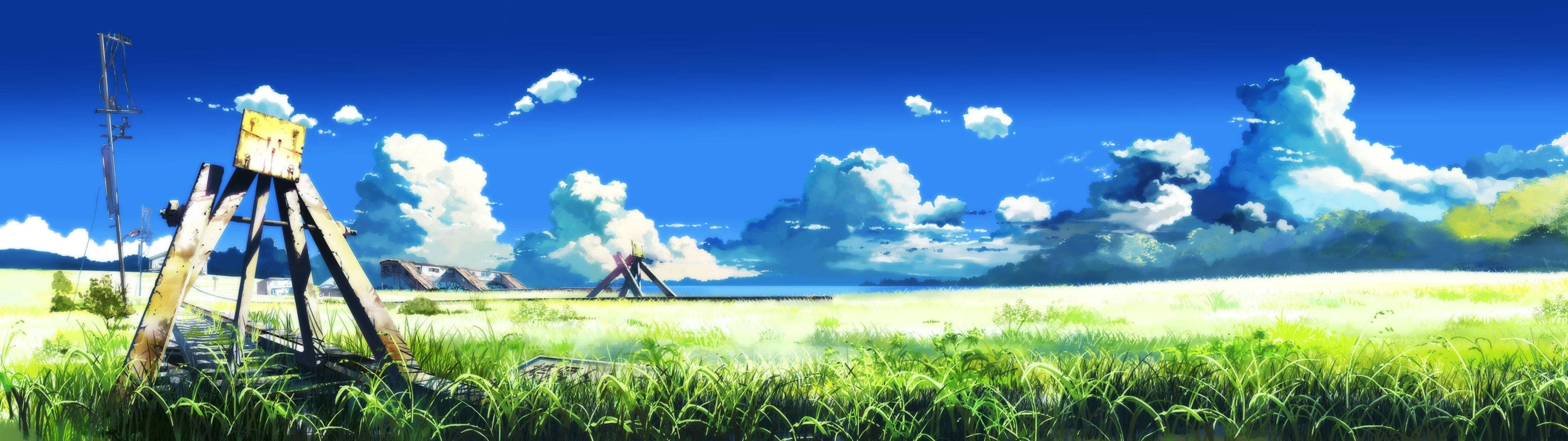 3840x1080 4K 乡村铁路 壁纸