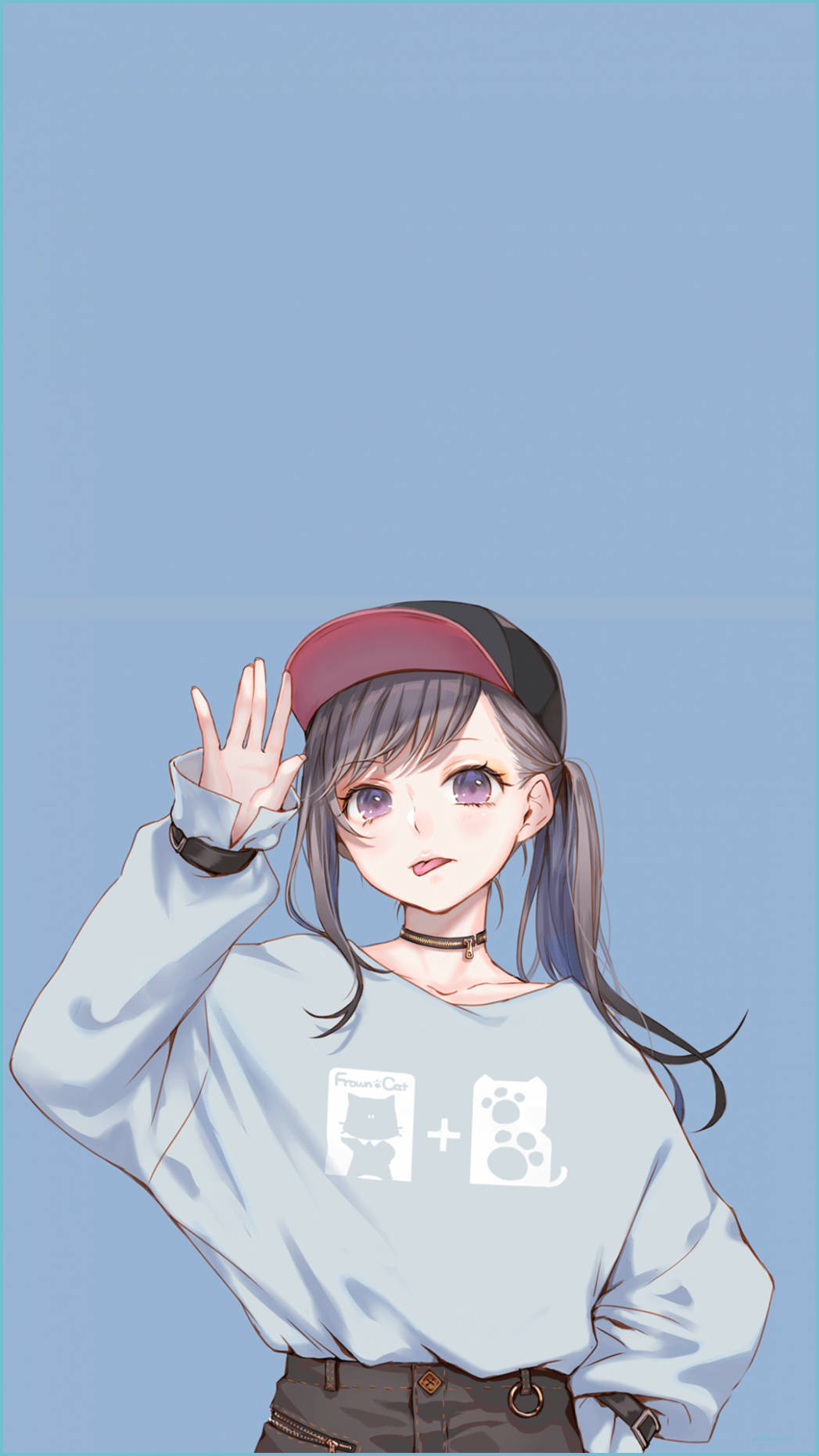 可爱动漫女孩头像3D艺术 壁纸