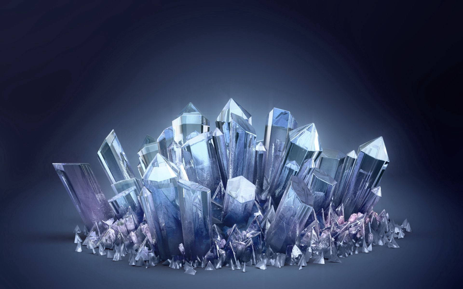 3D透明白色水晶 壁纸