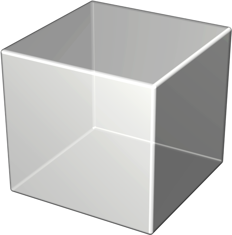 透明3D立方体插图 壁纸