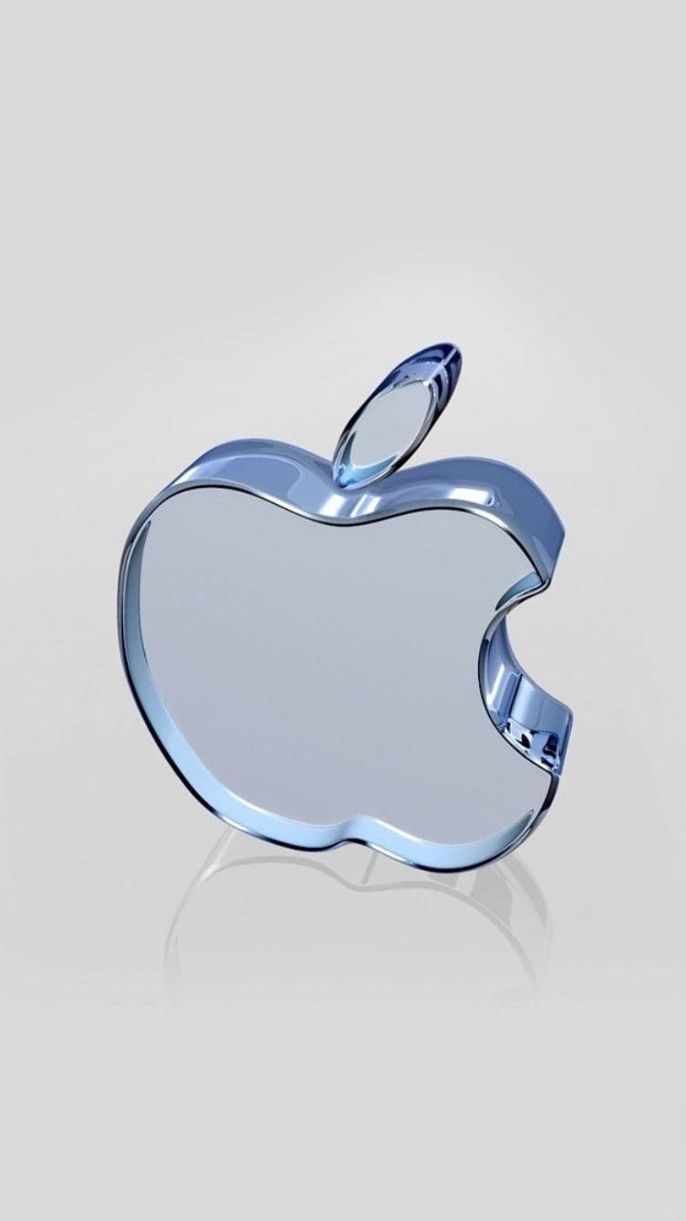 3D玻璃苹果Logo iPhone壁纸 壁纸