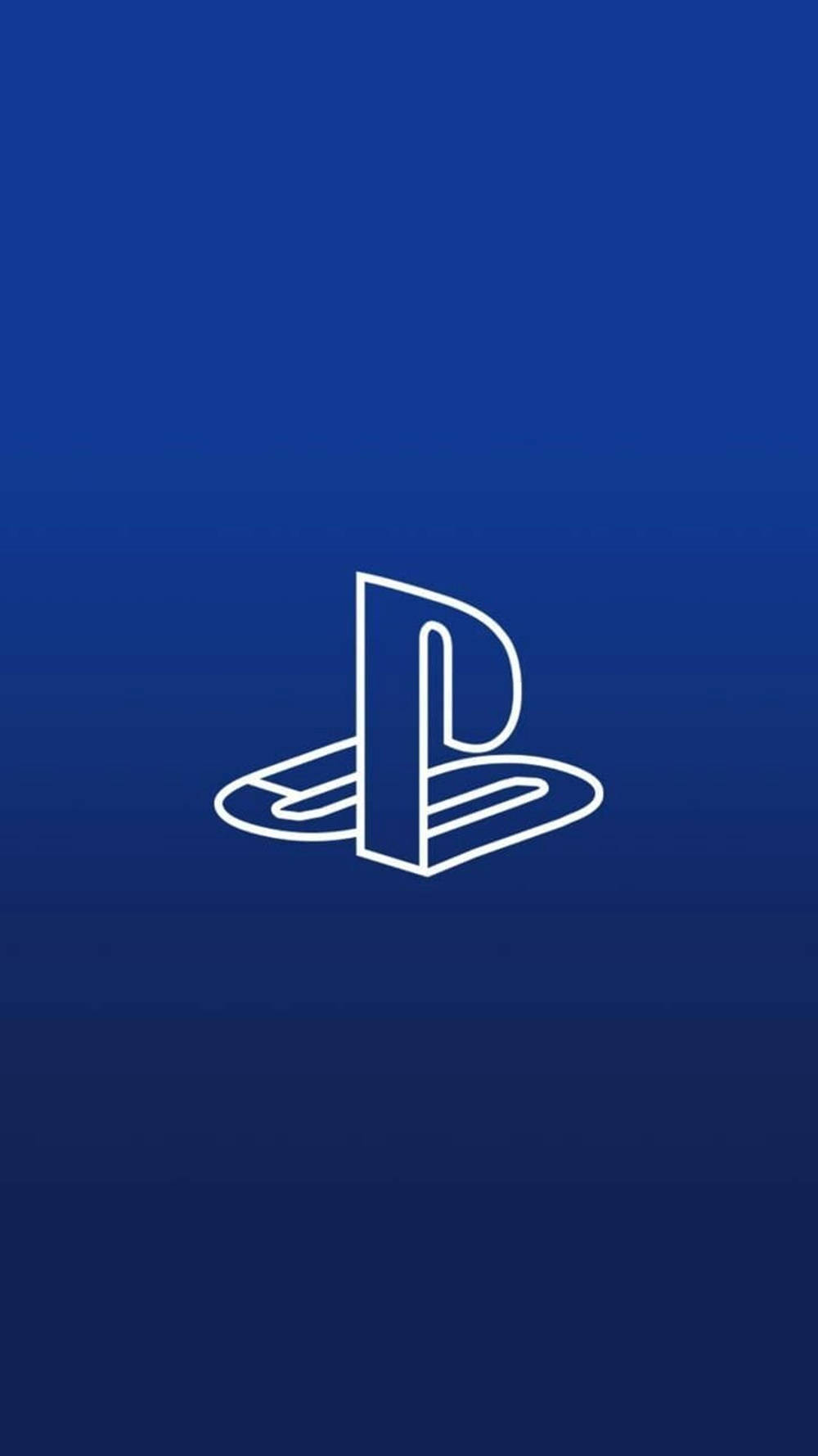 3D蓝色PS4标志 壁纸