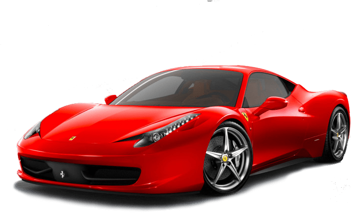 红色法拉利458 Italia侧面视图 壁纸