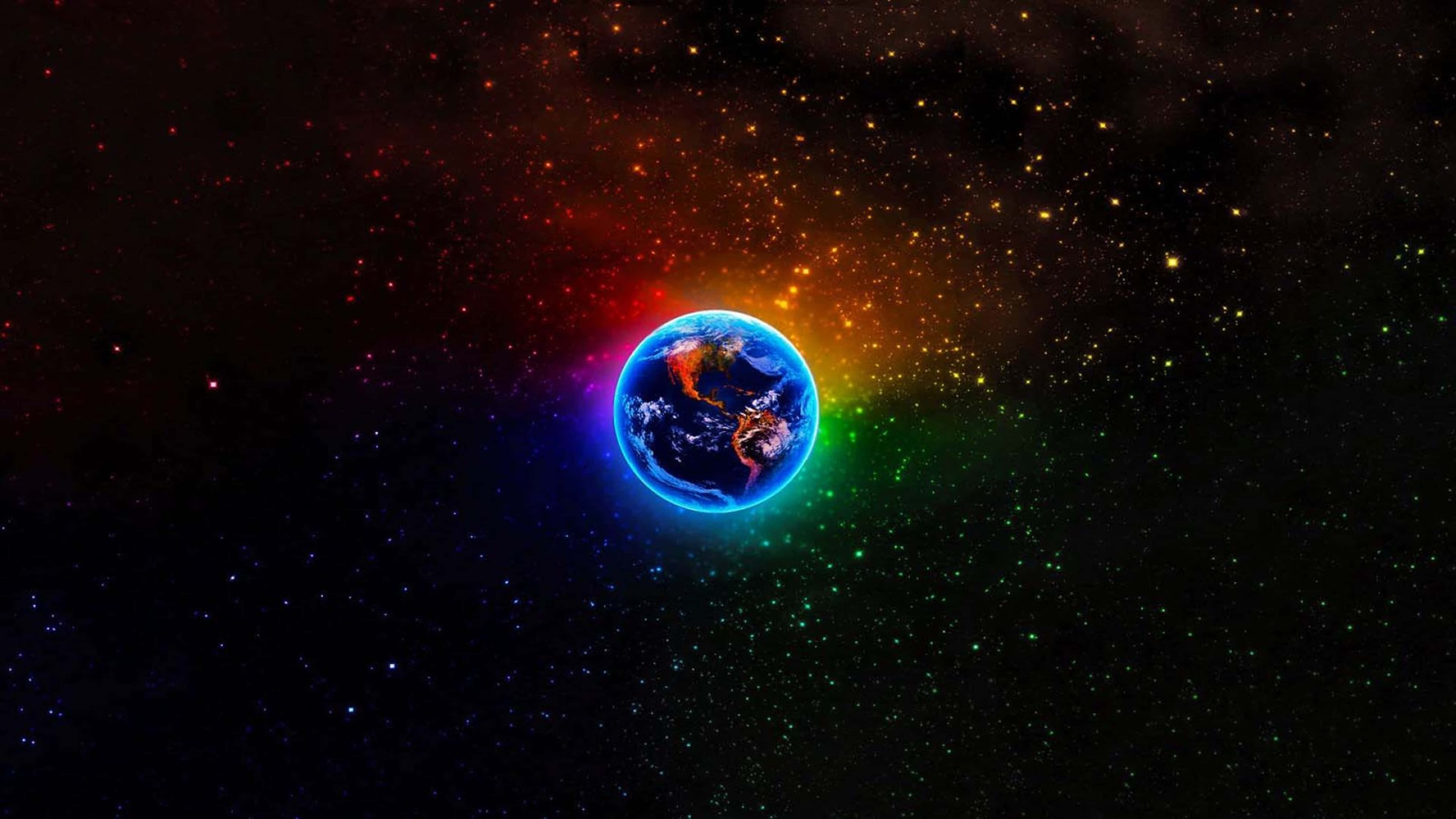 4K宇宙多彩地球 壁纸