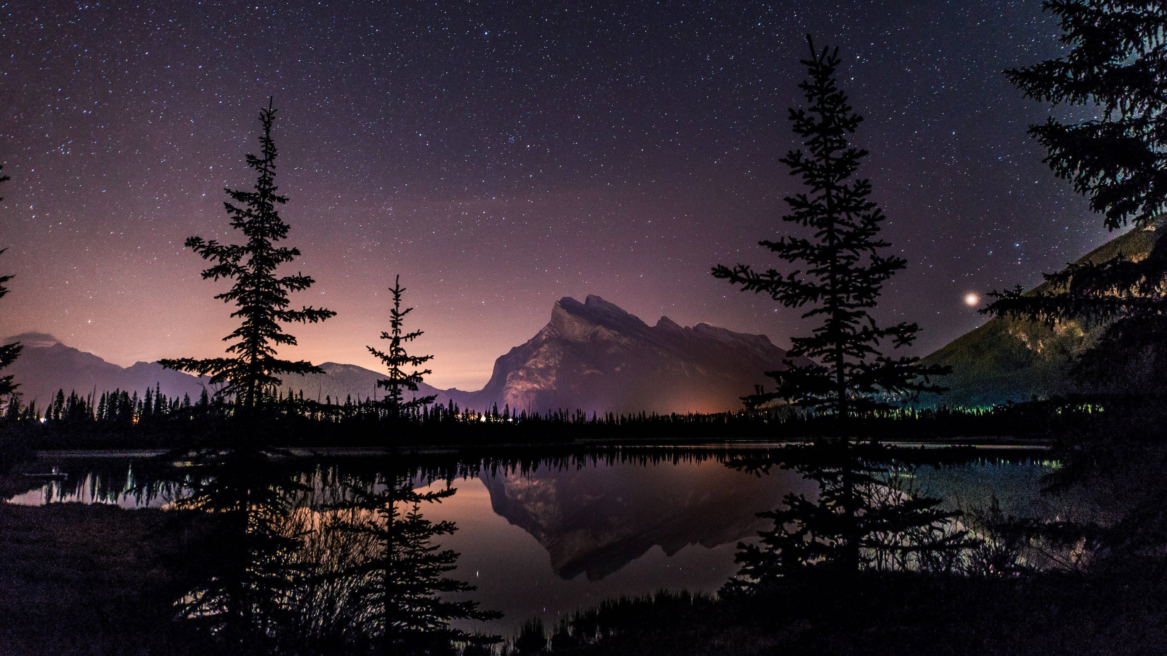 4K湖畔夜景电视壁纸 壁纸