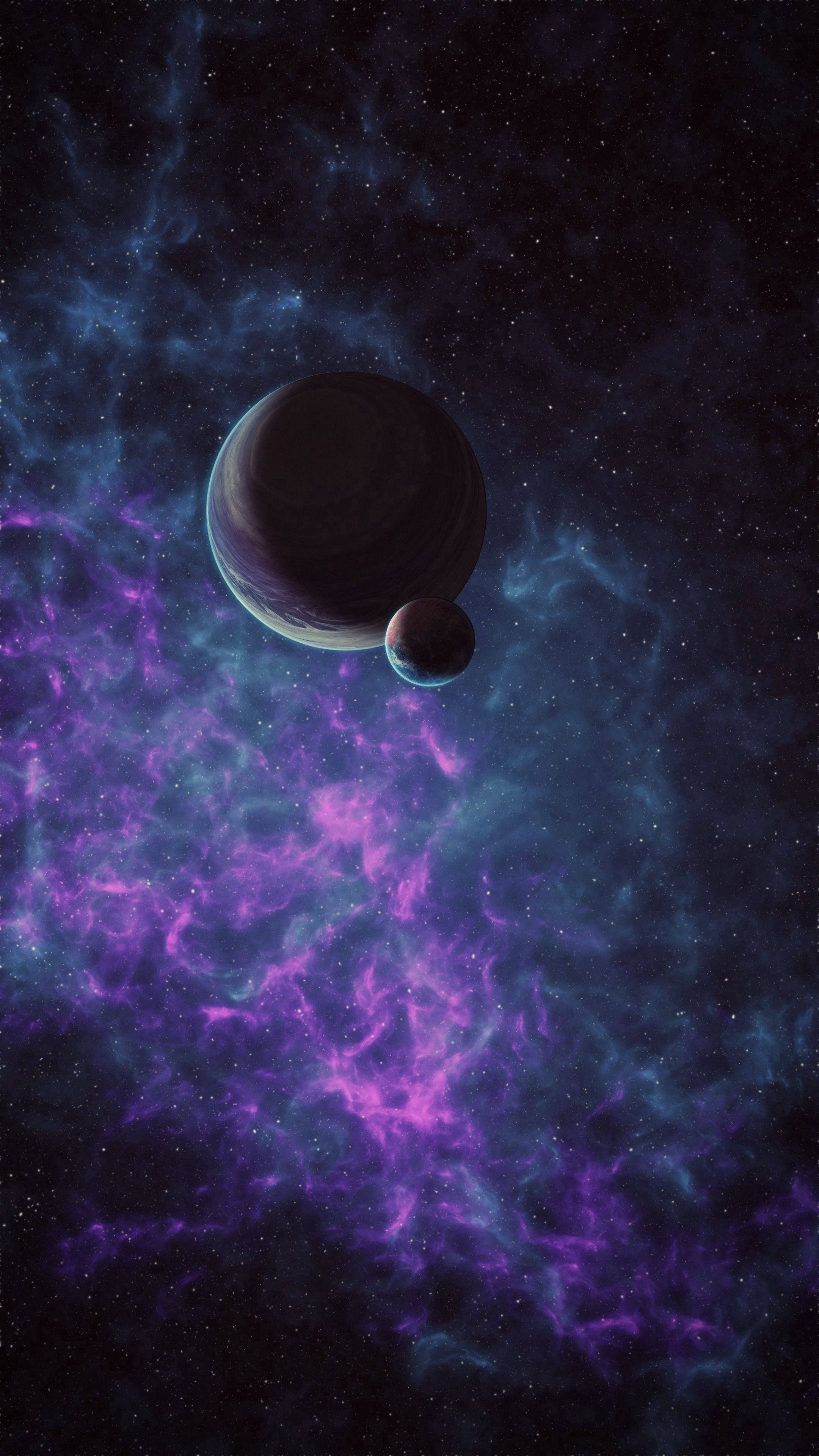 太空紫色星云 4K 手机壁纸 壁纸