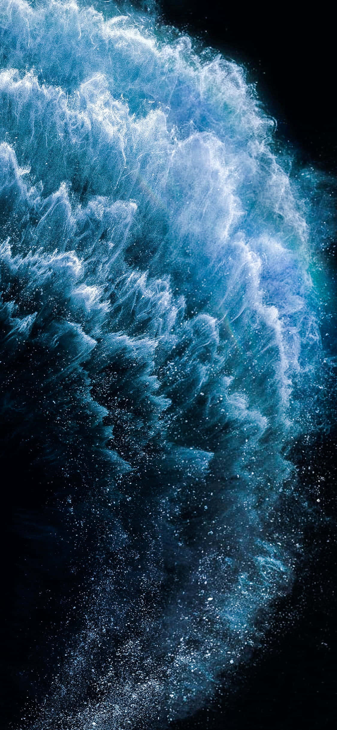 4K AMOLED 背景 海浪纹理 壁纸