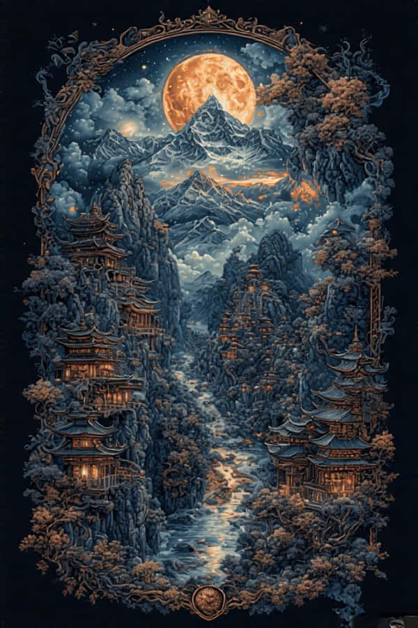哥特风格西藏夜景壁纸4K 壁纸