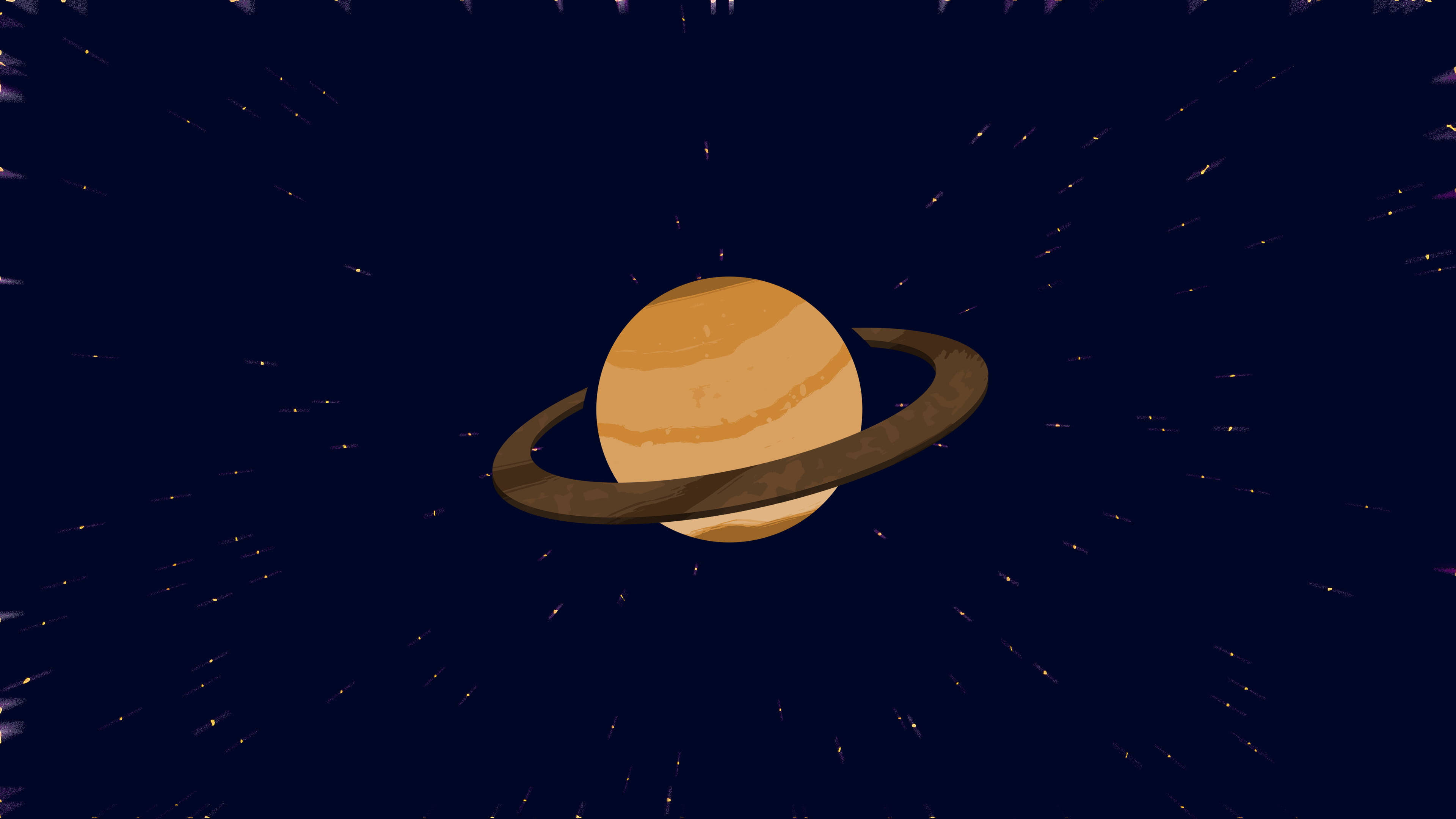 卡通土星4K 壁纸