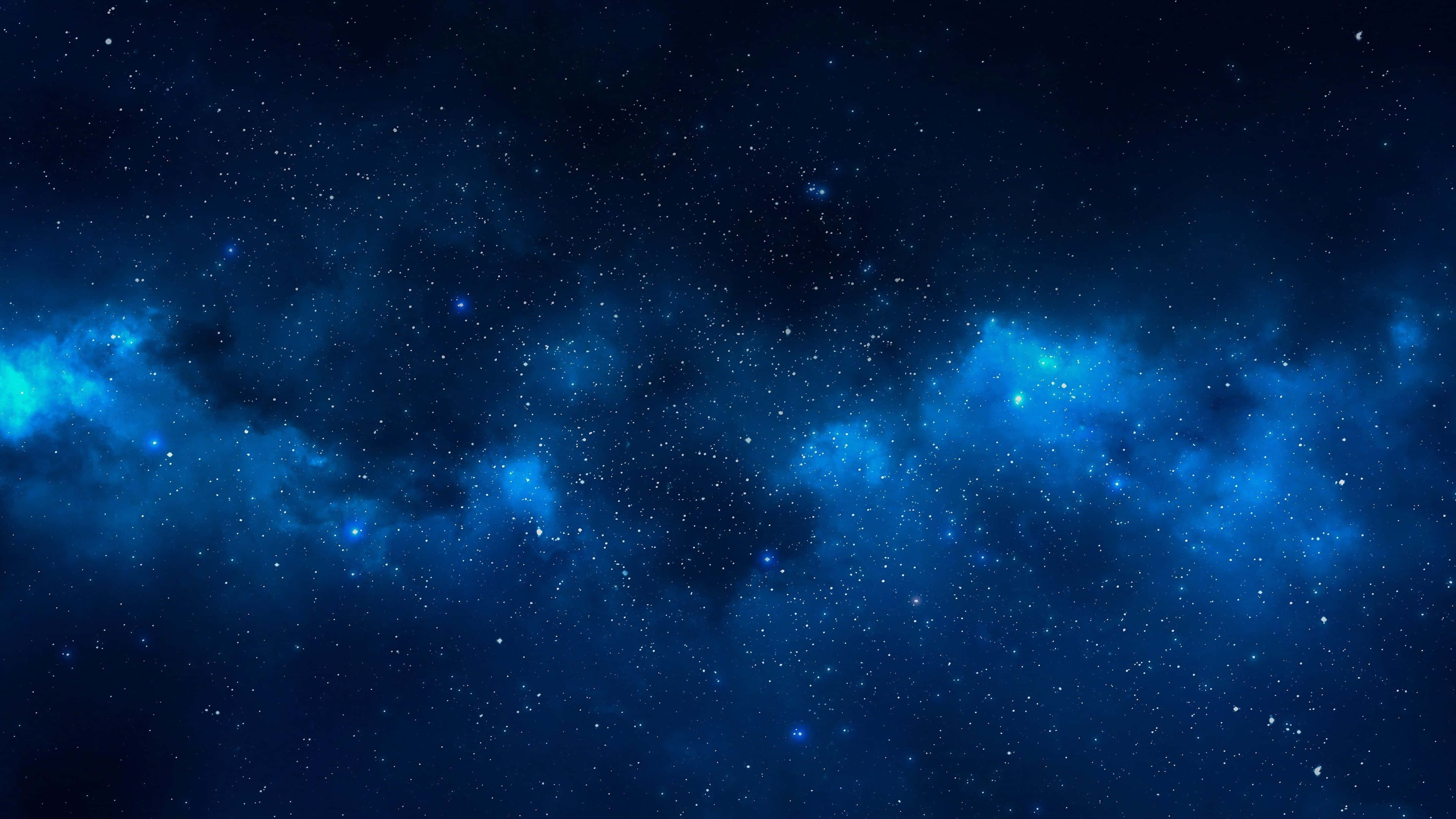 4K宇宙蓝色星系 壁纸
