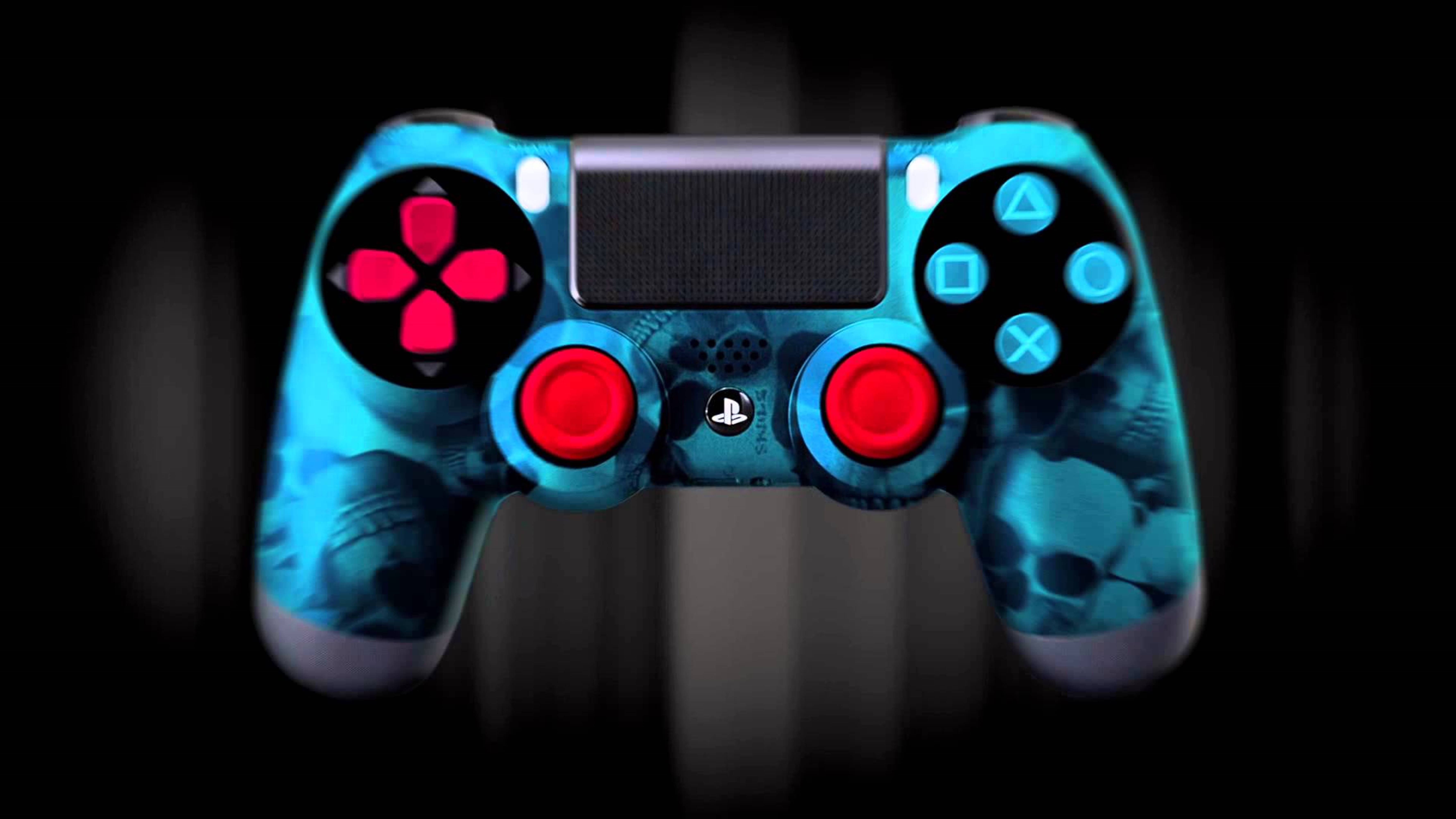 4K PS4霓虹骷髅贴纸 壁纸