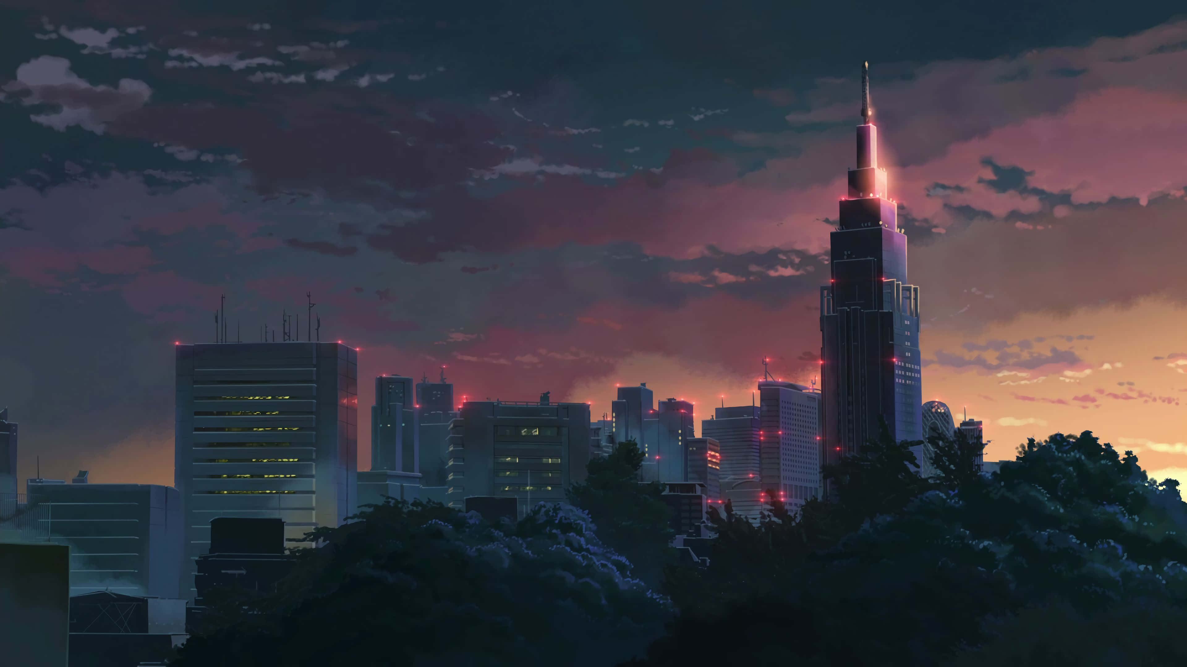4K动漫东京城市场景 壁纸