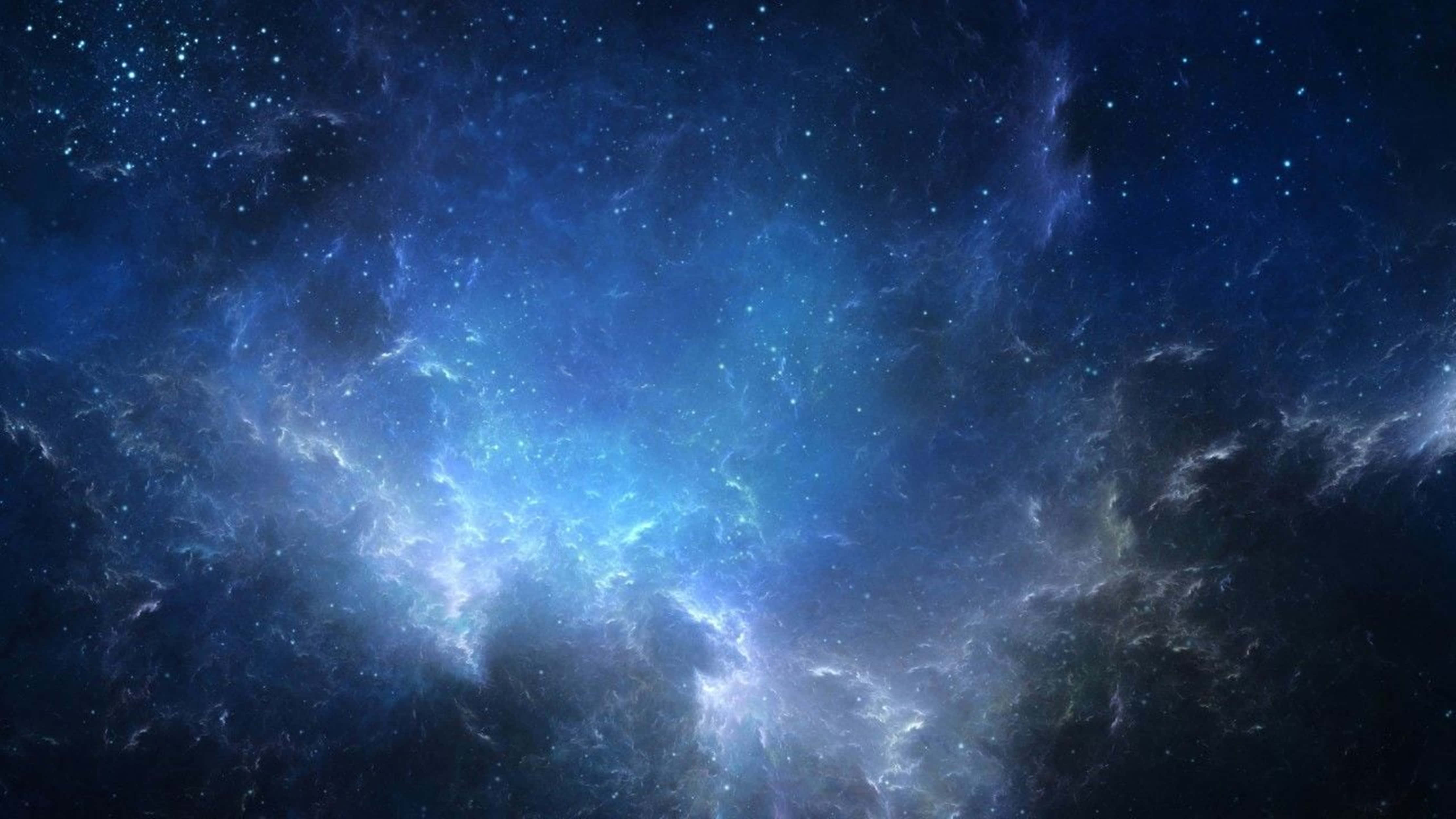 4K宇宙蓝色星云 壁纸