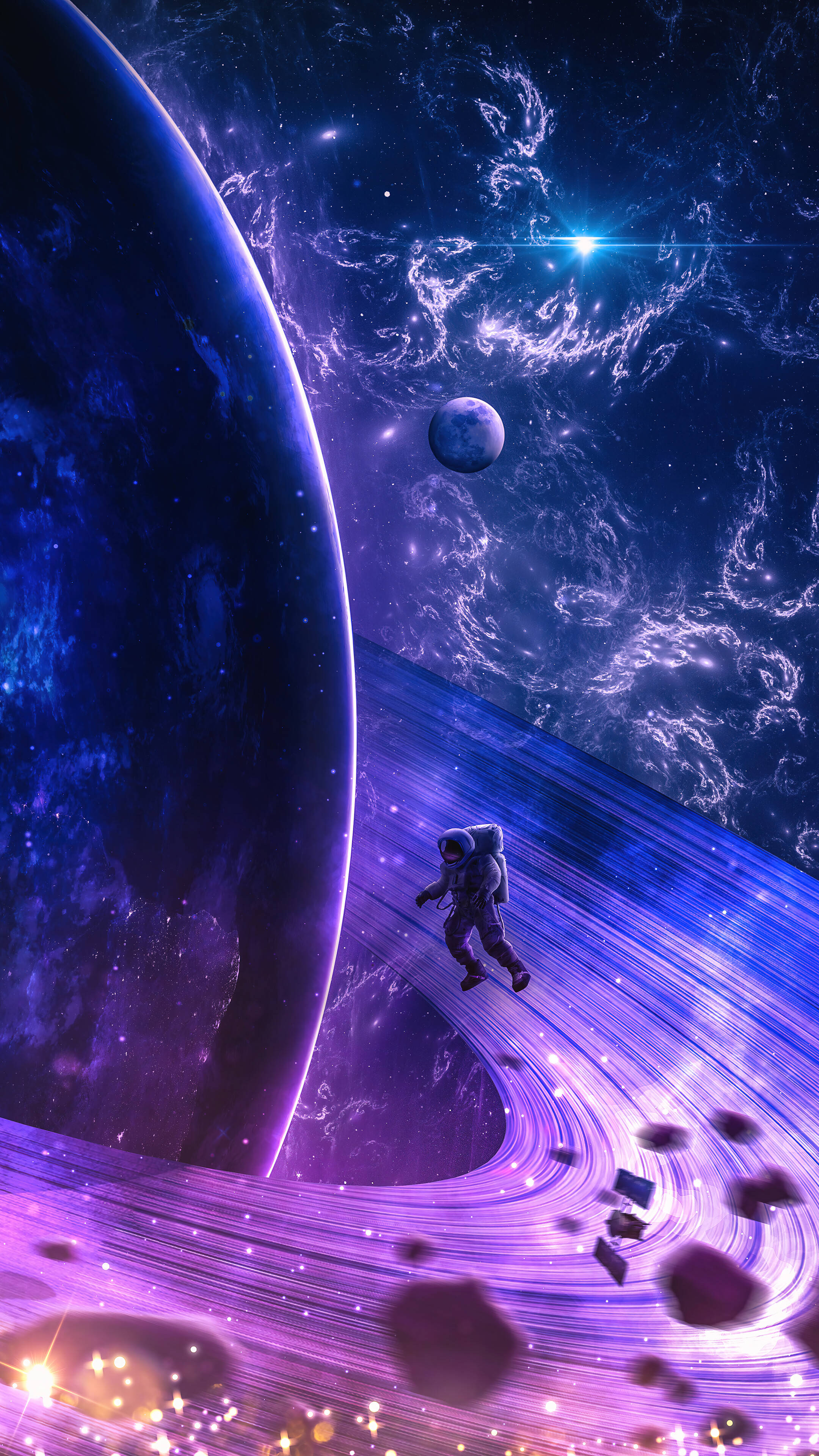 移动土星4K 壁纸