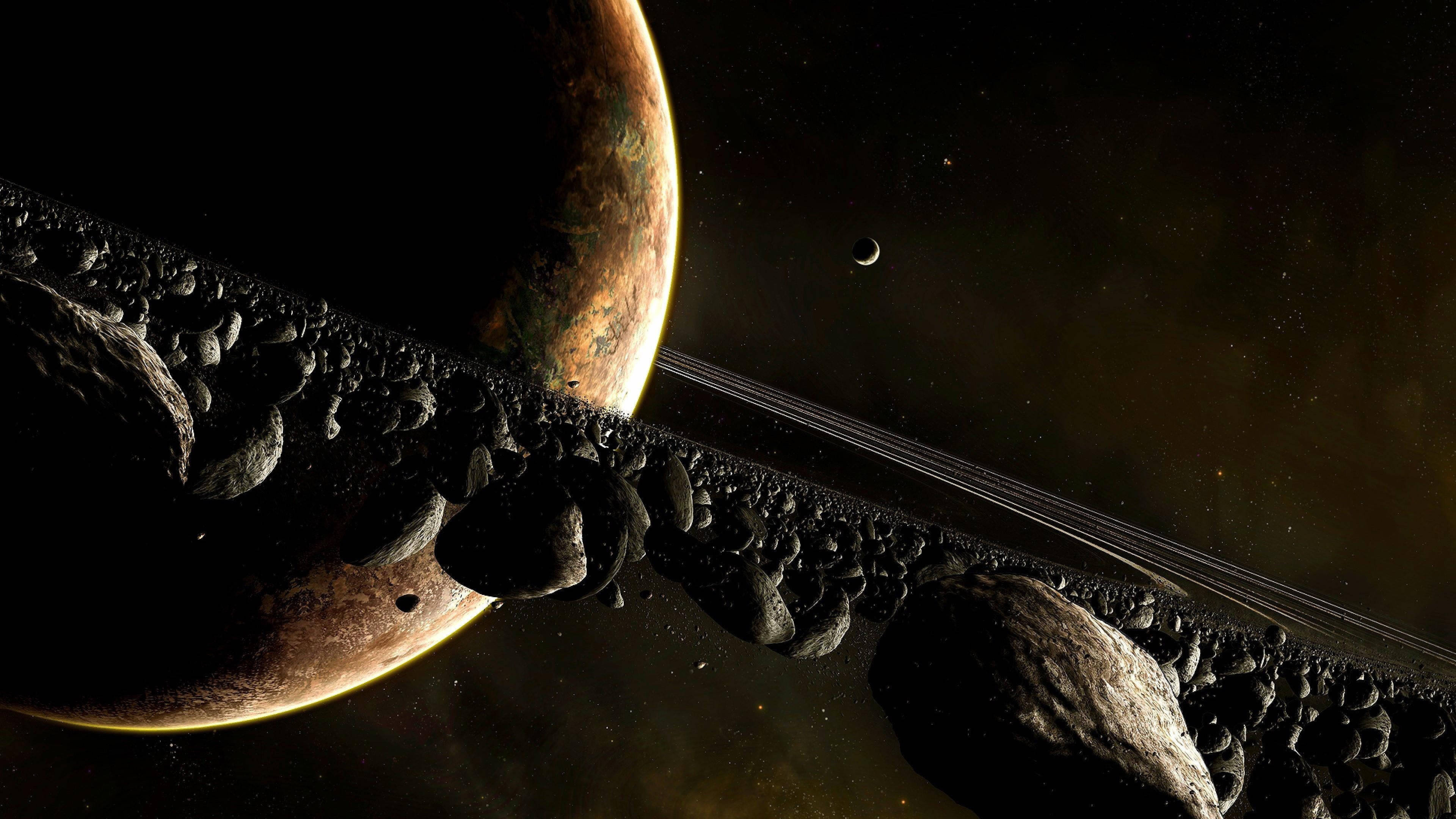 小行星土星4K 壁纸