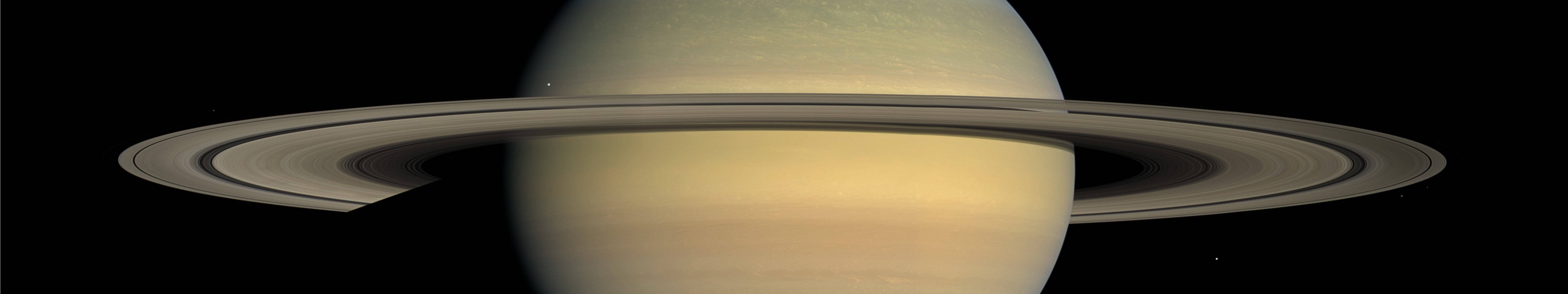 双屏土星4K 壁纸