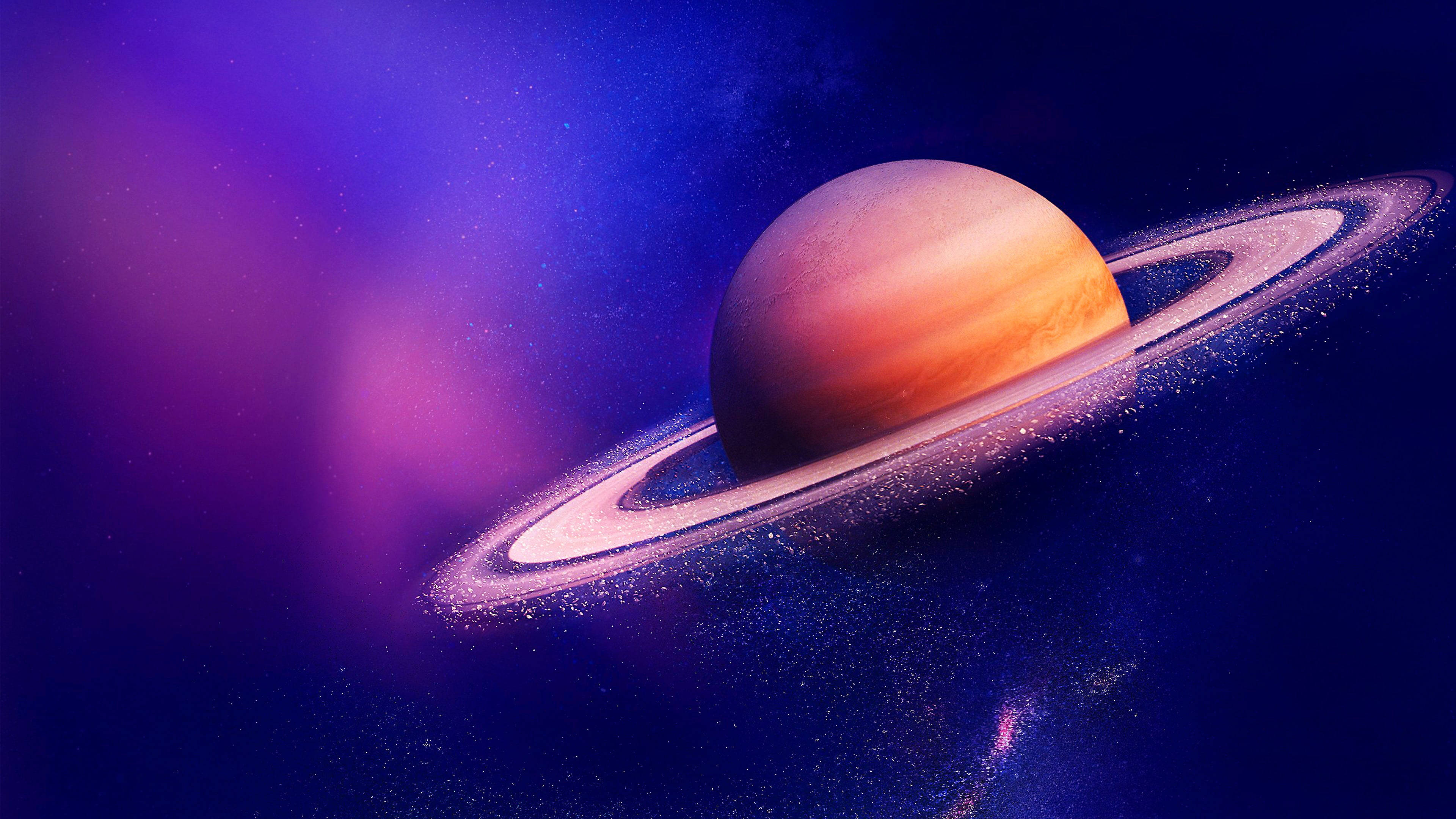 明亮土星4K 壁纸