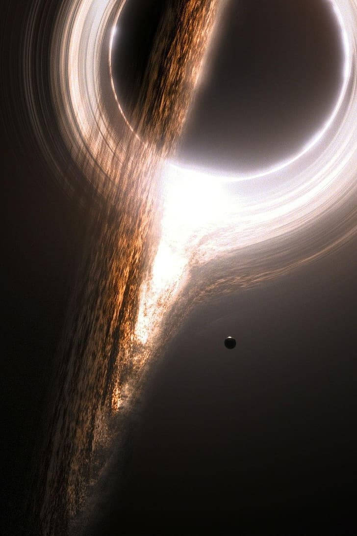 4K 黑洞与小行星 壁纸