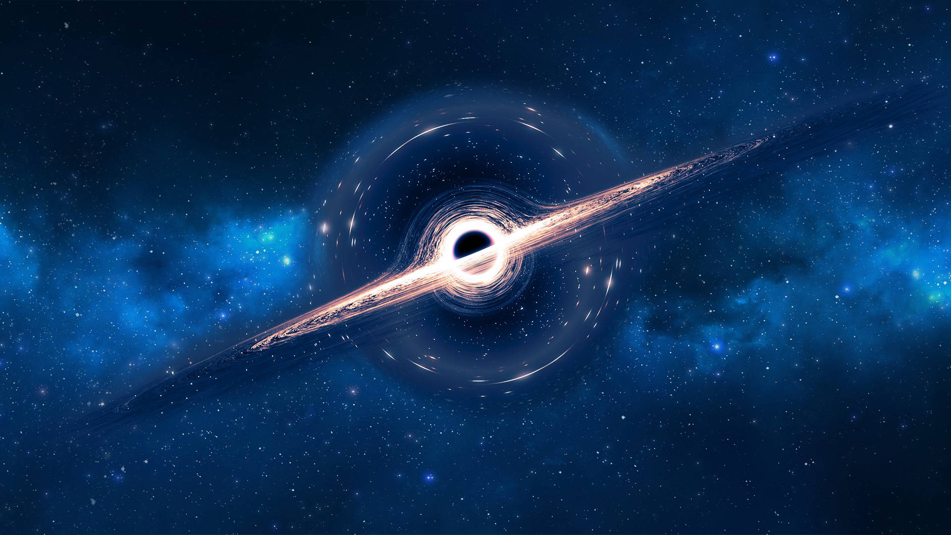 4K 黑洞蓝色星系 壁纸