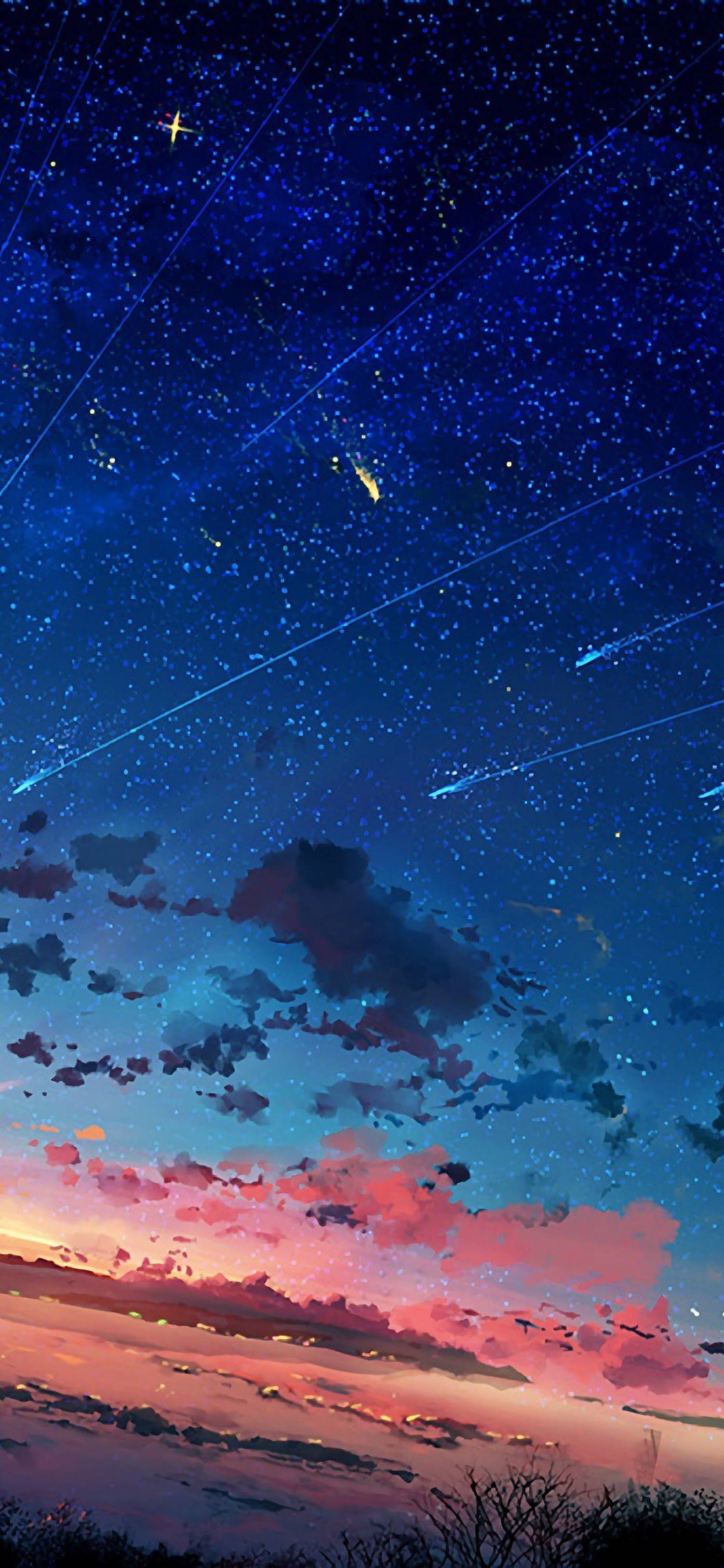 4K动漫iPhone壁纸：流星与彗星 壁纸