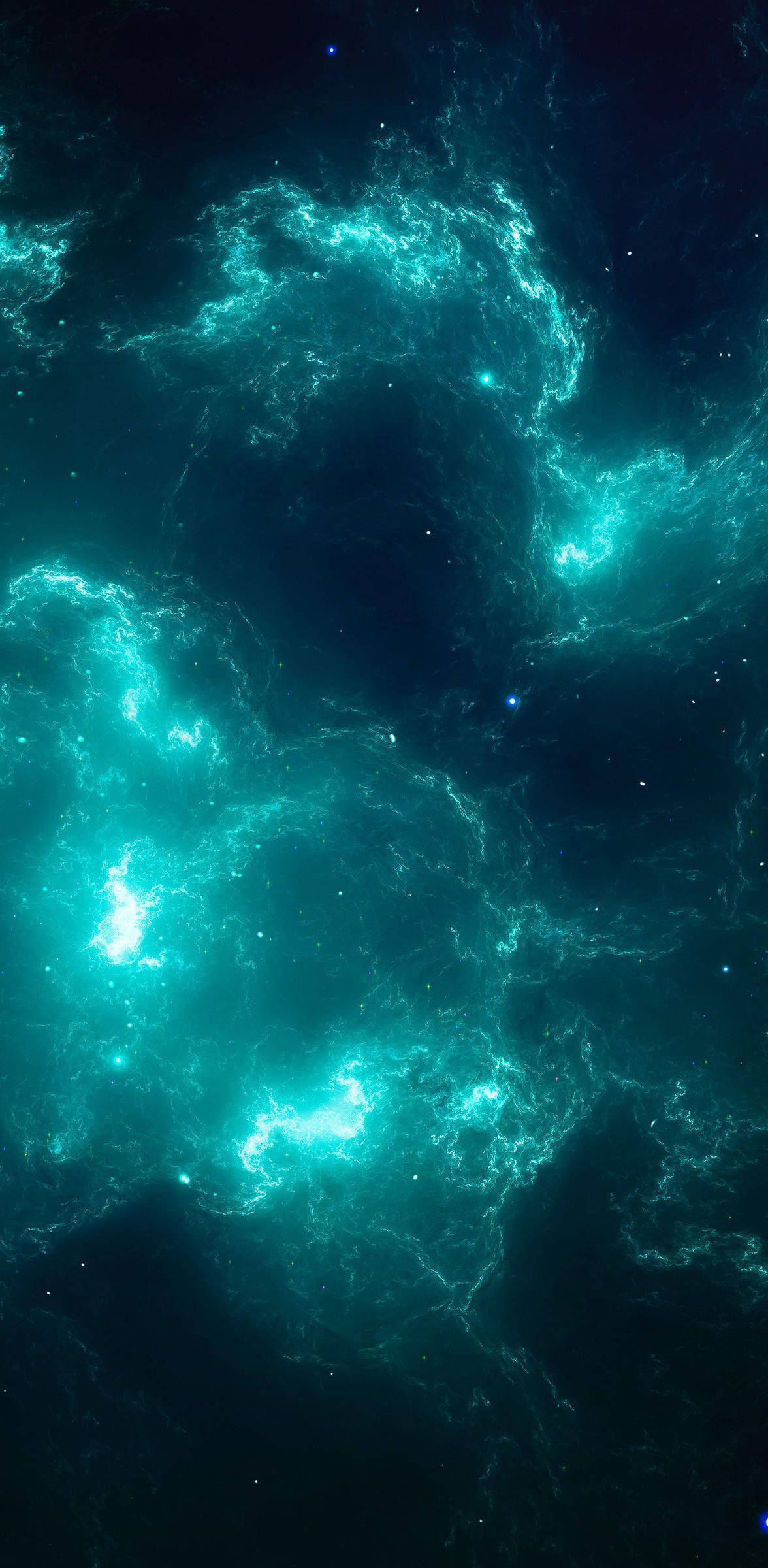 8K iPhone 星云蓝 壁纸