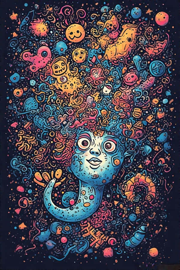 俏皮涂鸦艺术壁纸古怪创意8K 壁纸