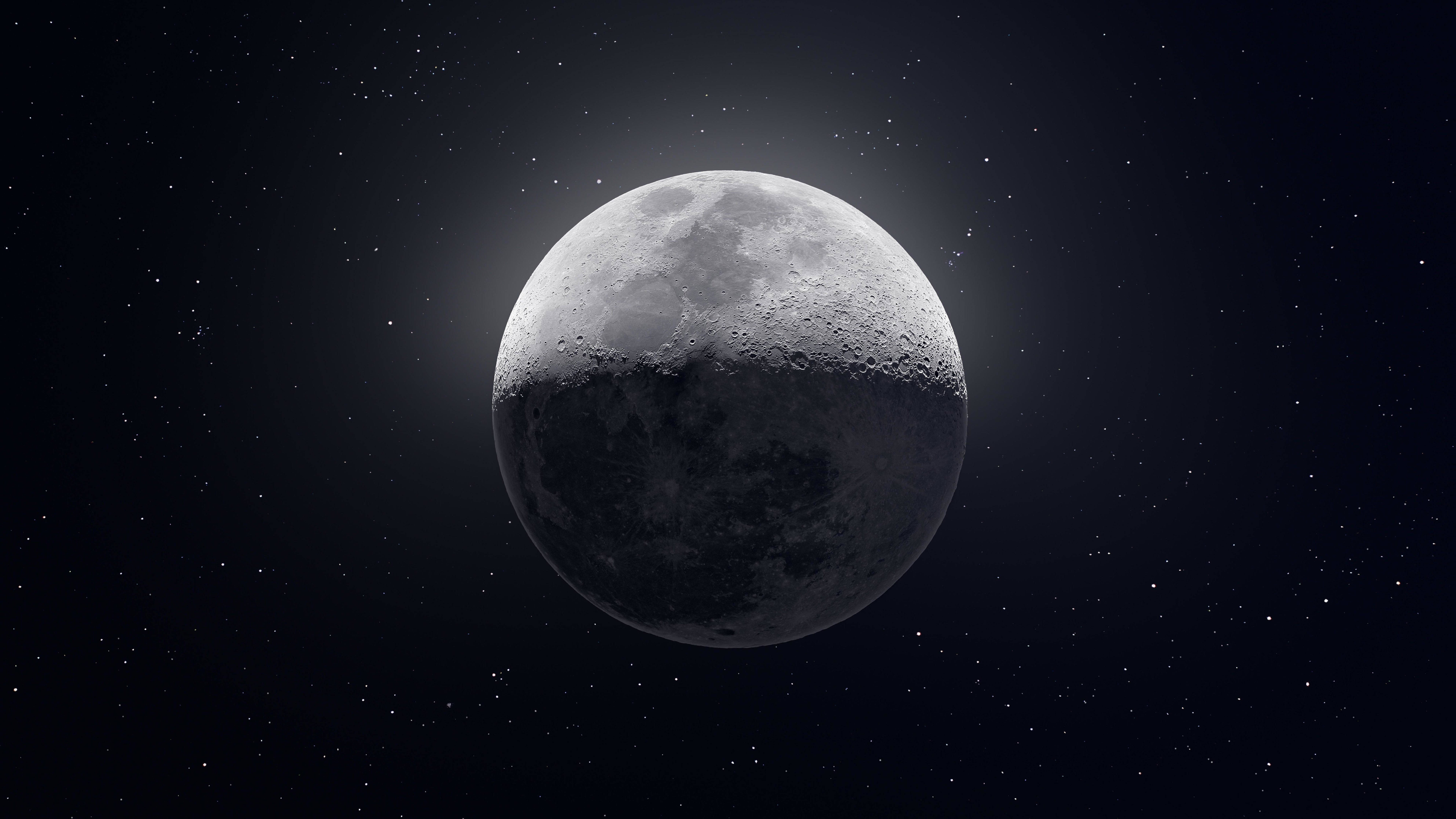 8k超高清夜空明月 壁纸