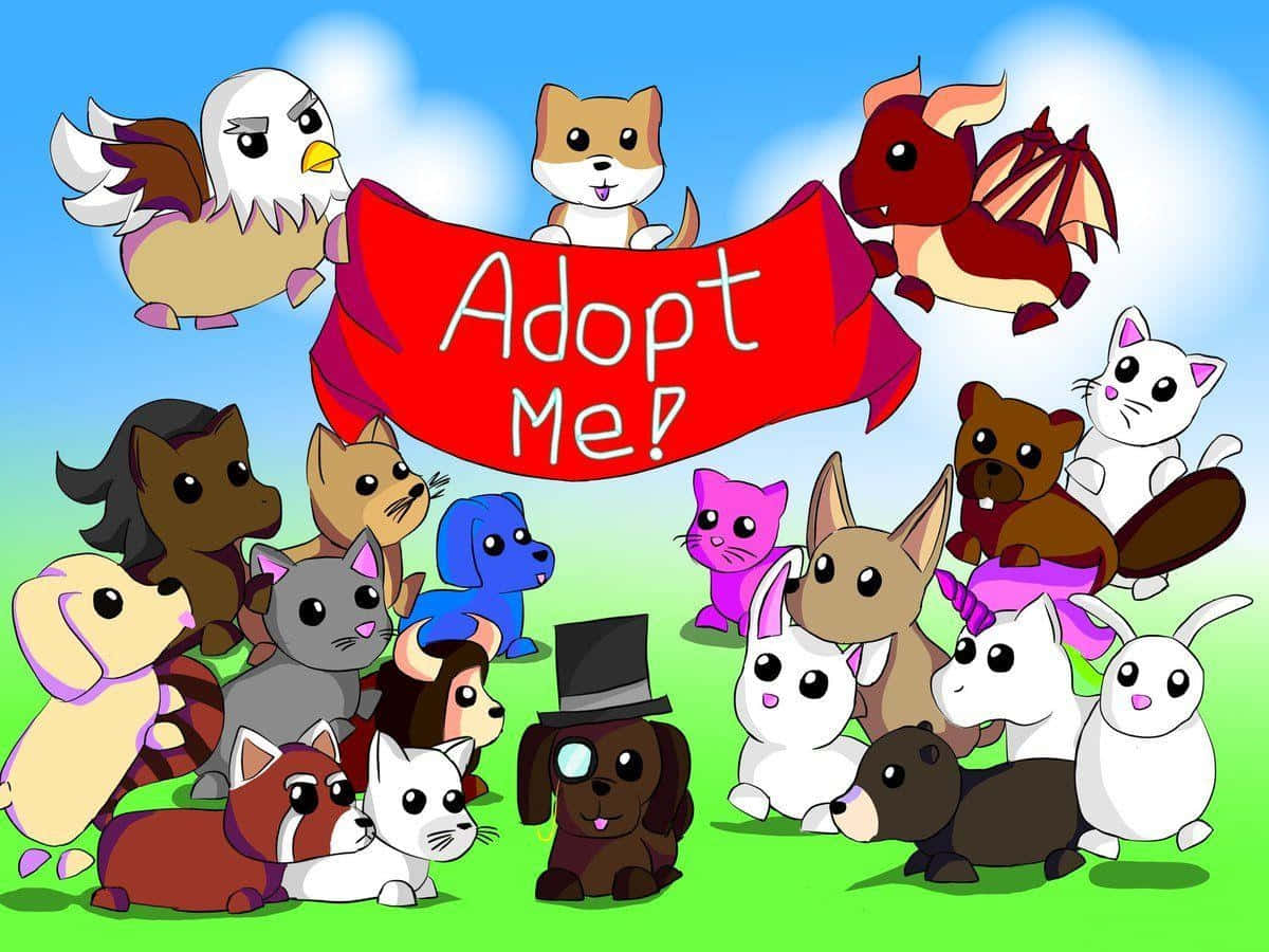 迷人《Adopt Me》粉丝艺术游戏背景 壁纸