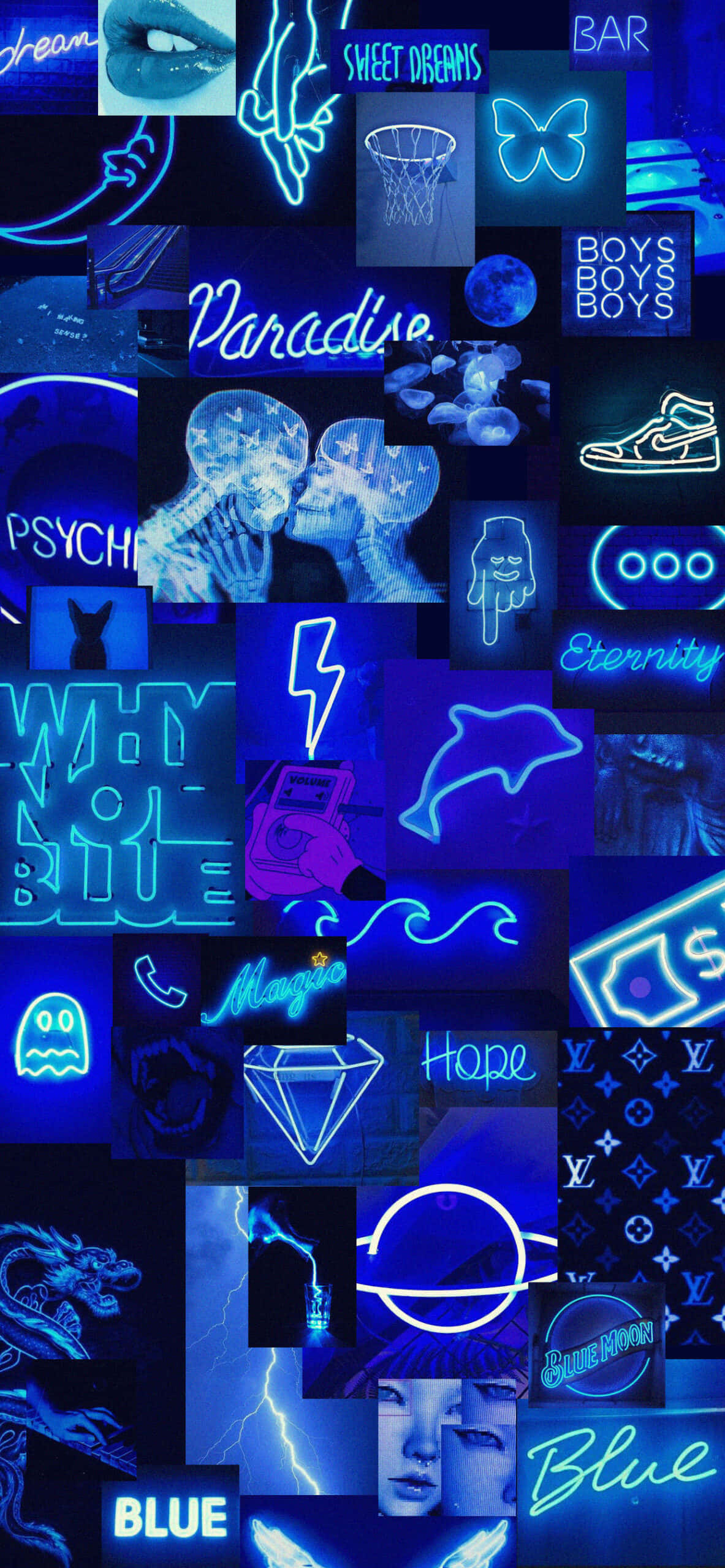 在Aesthetic Blue享受宁静蓝色的舒缓效果 壁纸