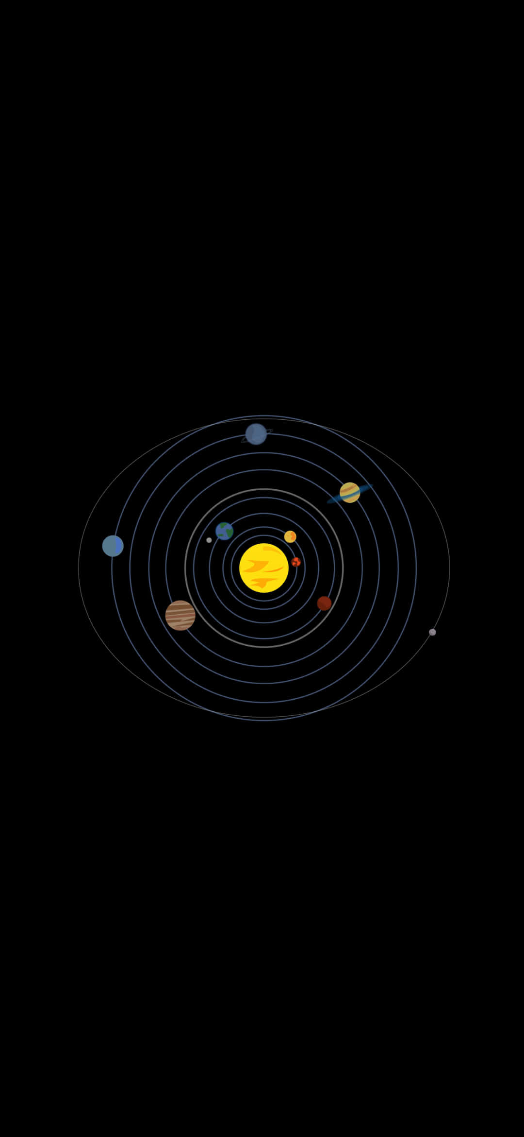 AMOLED显示屏上的 vibrant 星系视图 壁纸