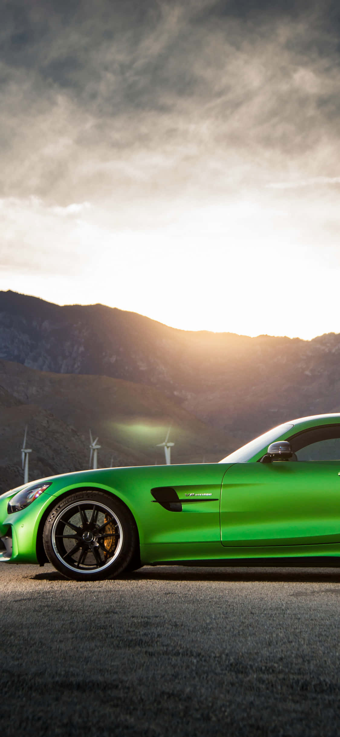 侧面轮廓跑车Android AMG GT-R背景 壁纸
