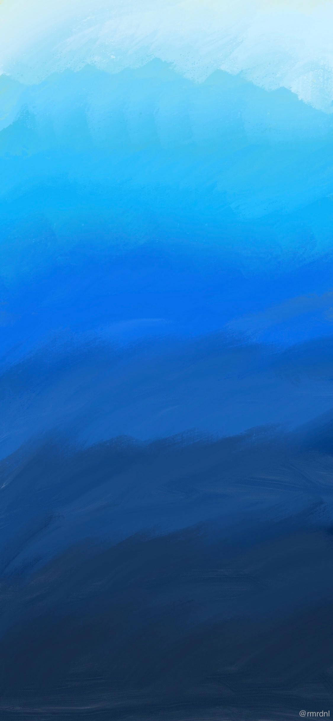 蓝色色调渐变简约Android壁纸 壁纸