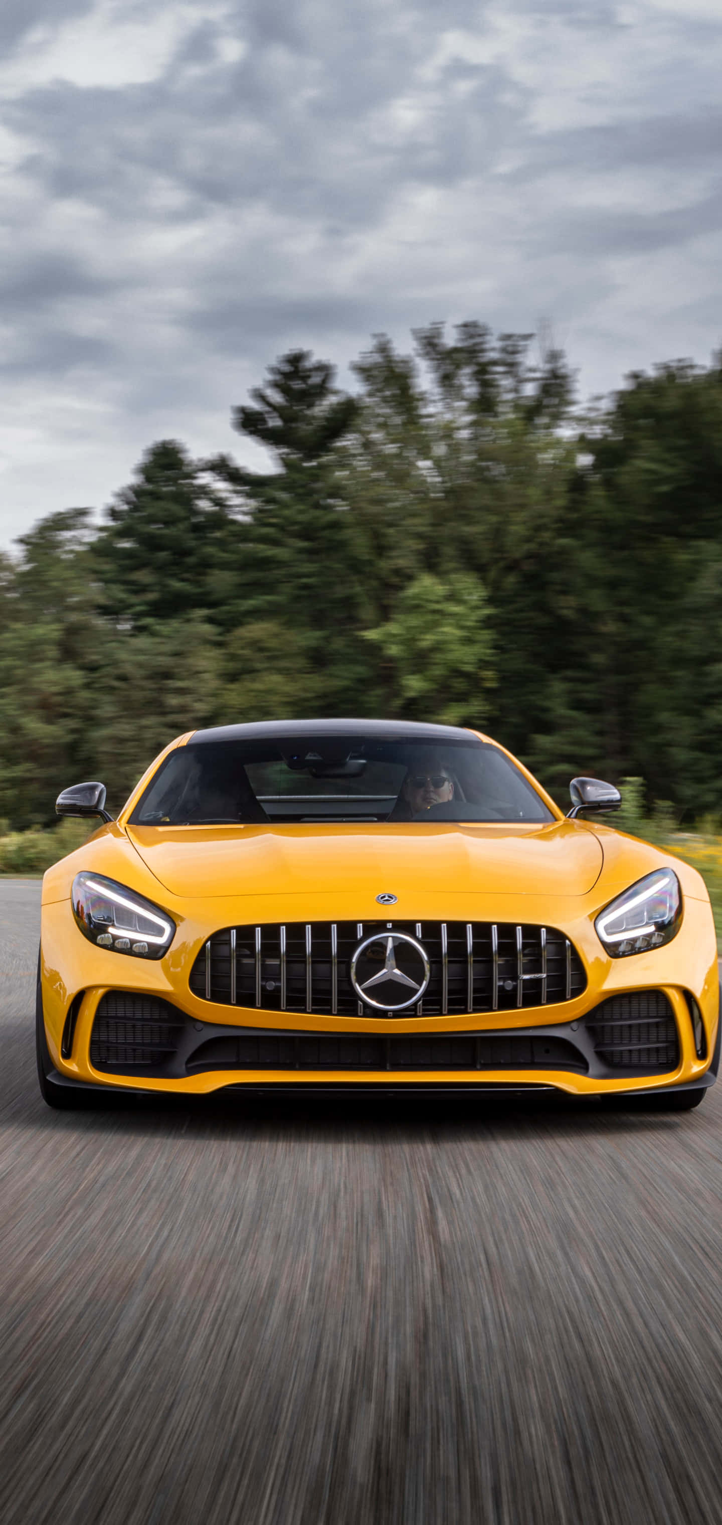 Android黄色AMG GT-R背景 壁纸