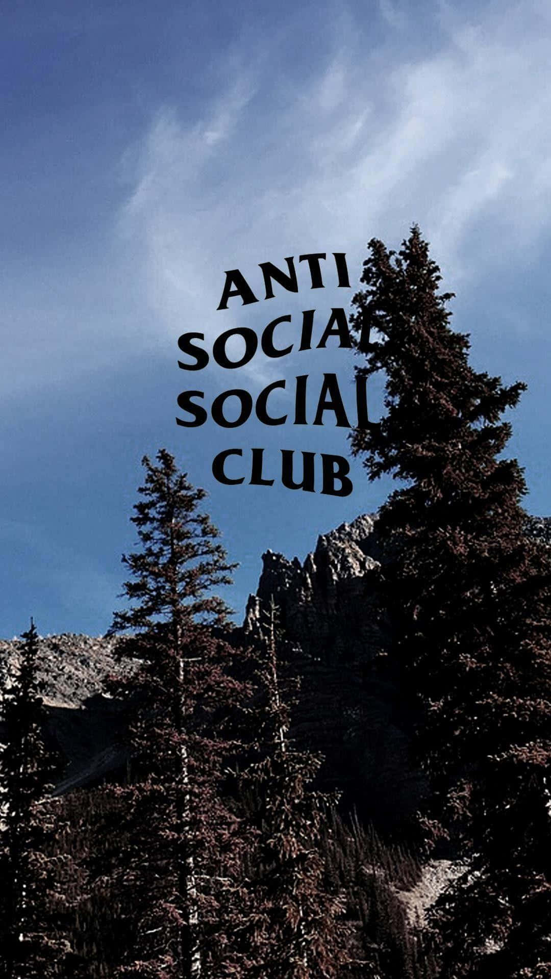 森林与Anti Social Club标志iPhone壁纸 壁纸